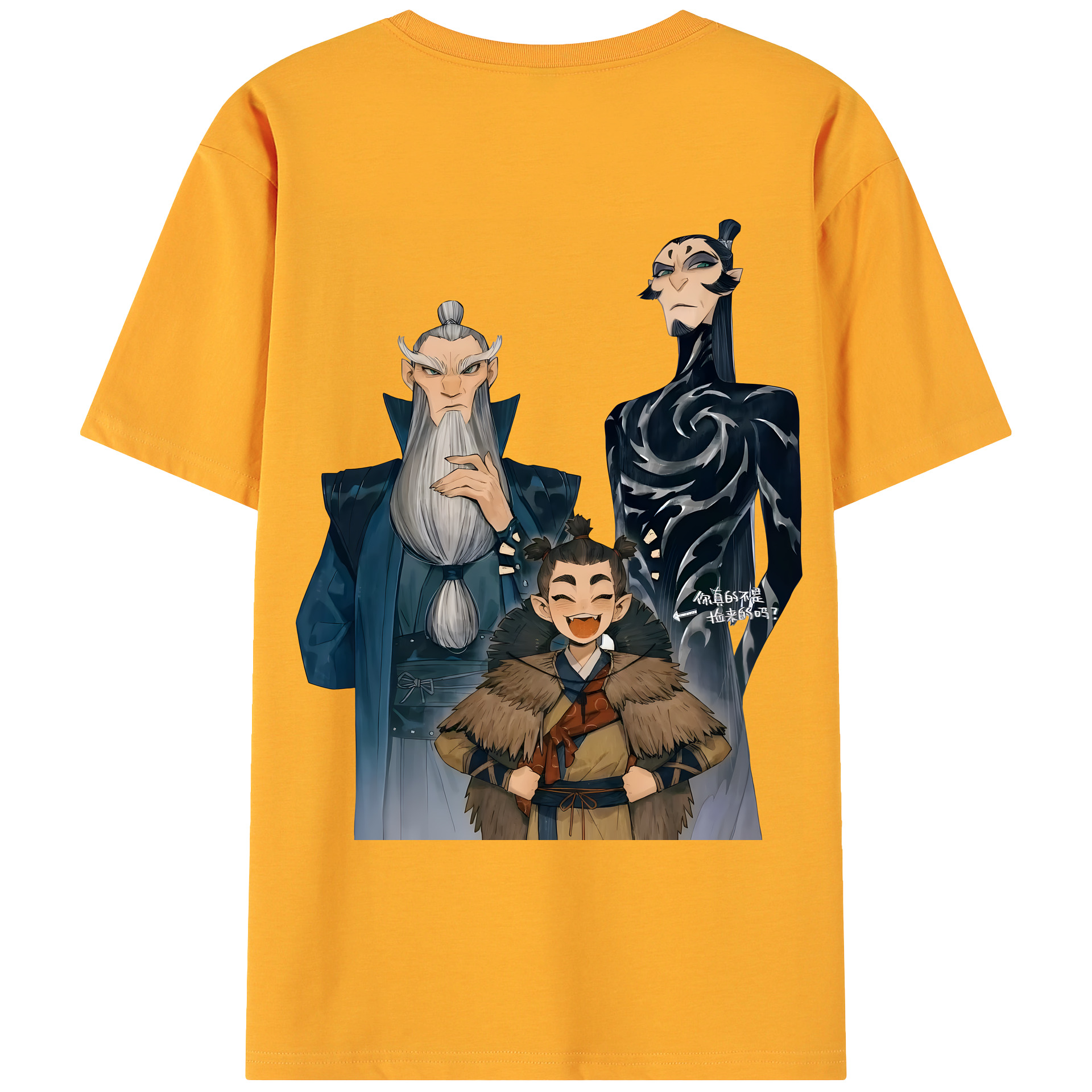 （画像用） Ne Zha 2 ナタ 魔童の大暴れ 綿100％ メンズ半袖Tシャツ（バックプリント） 通気性