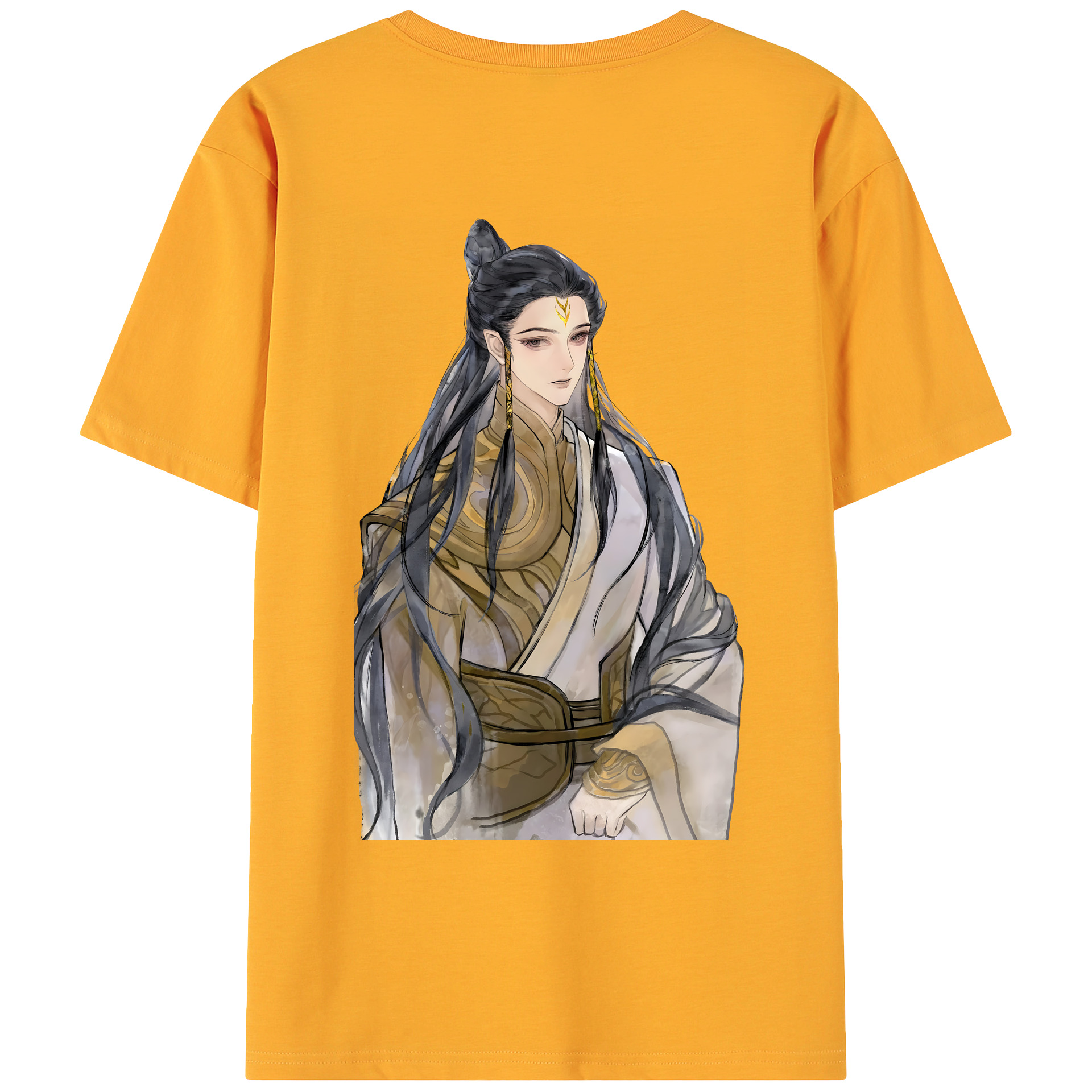 （画像用） Ne Zha 2 ナタ 魔童の大暴れ 綿100％ メンズ半袖Tシャツ（バックプリント） 通気性
