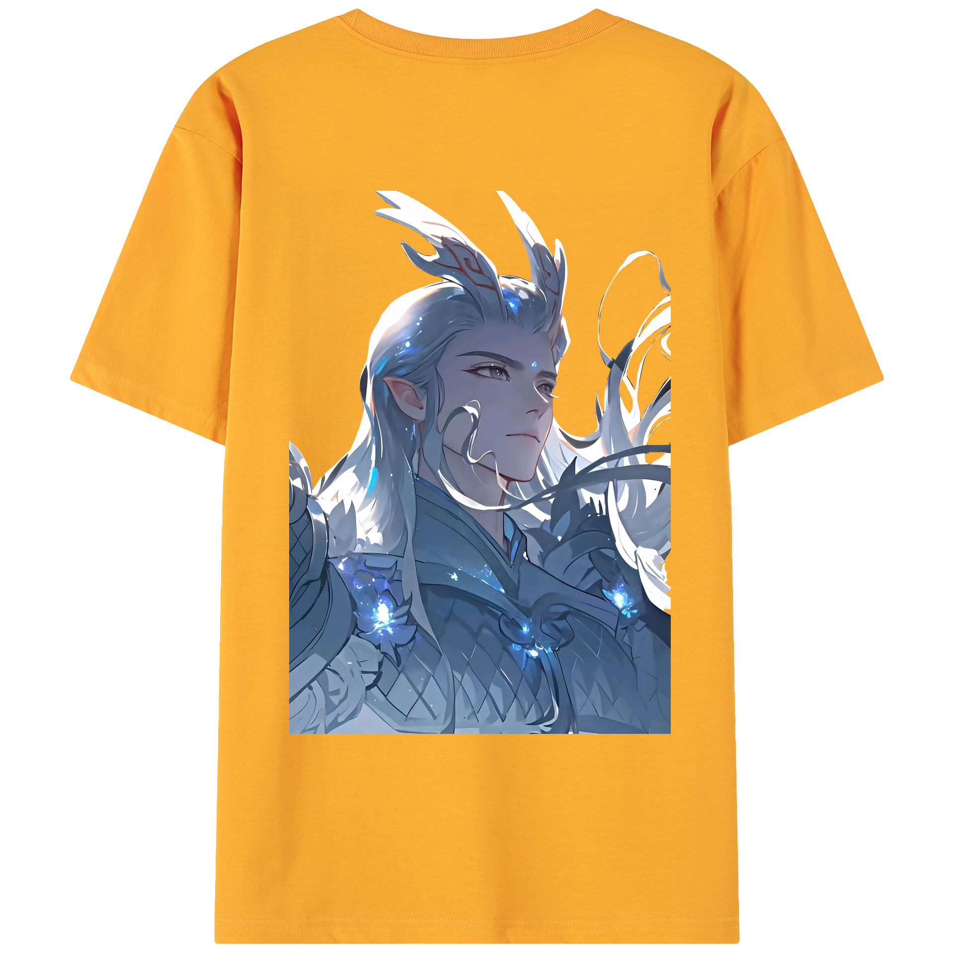 （画像用） Ne Zha 2 ナタ 魔童の大暴れ 綿100％ メンズ半袖Tシャツ（バックプリント） 通気性