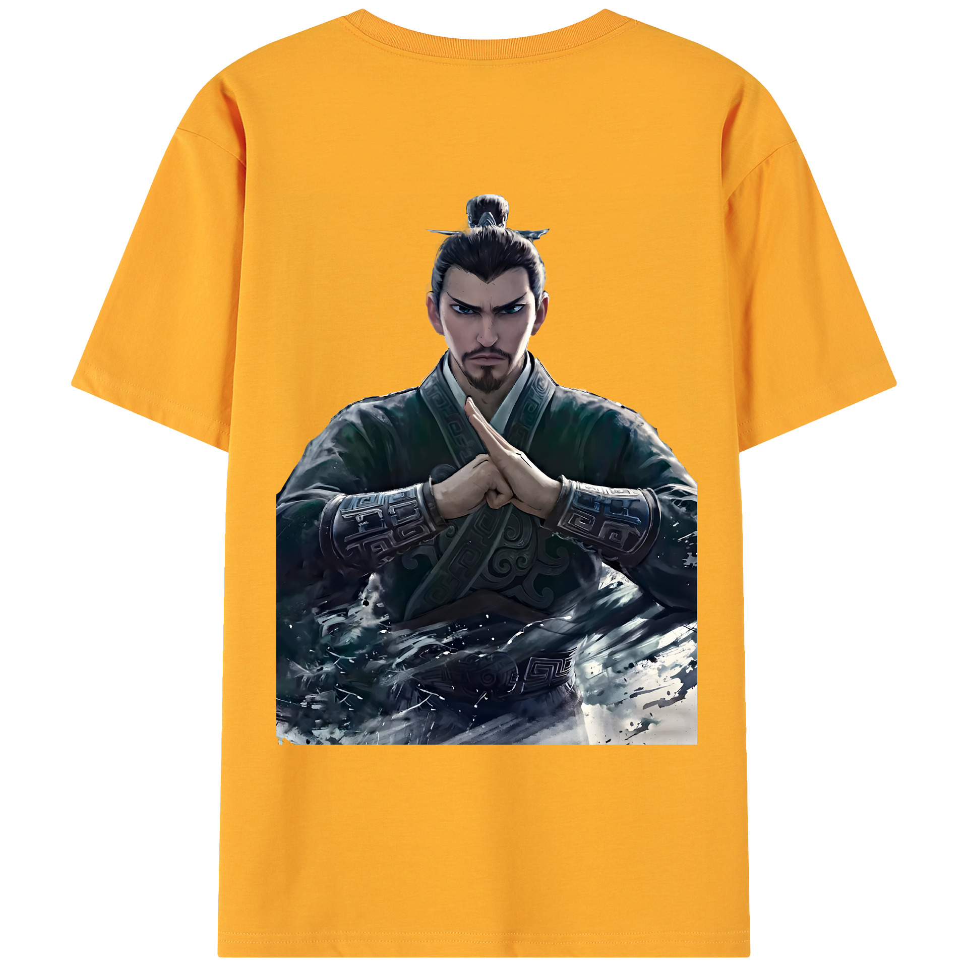 （画像用） Ne Zha 2 ナタ 魔童の大暴れ 綿100％ メンズ半袖Tシャツ（バックプリント） 通気性
