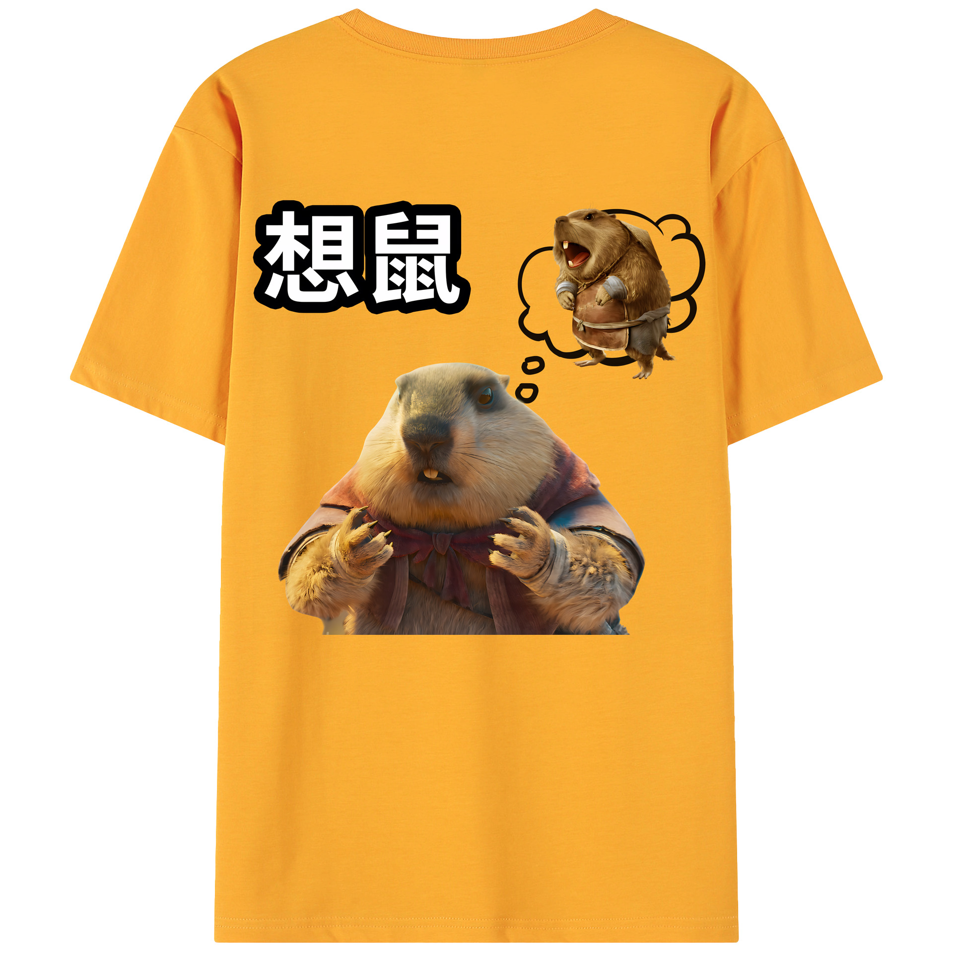 （画像用） Ne Zha 2 ナタ 魔童の大暴れ 綿100％ メンズ半袖Tシャツ（バックプリント） 通気性