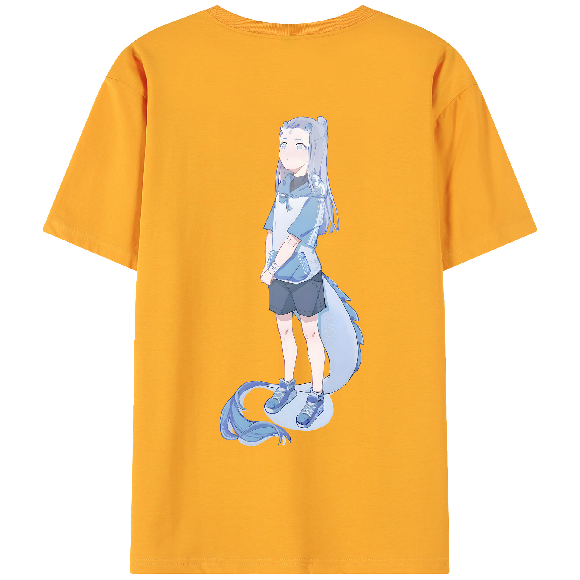 （画像用） Ne Zha 2 ナタ 魔童の大暴れ 綿100％ メンズ半袖Tシャツ（バックプリント） 通気性