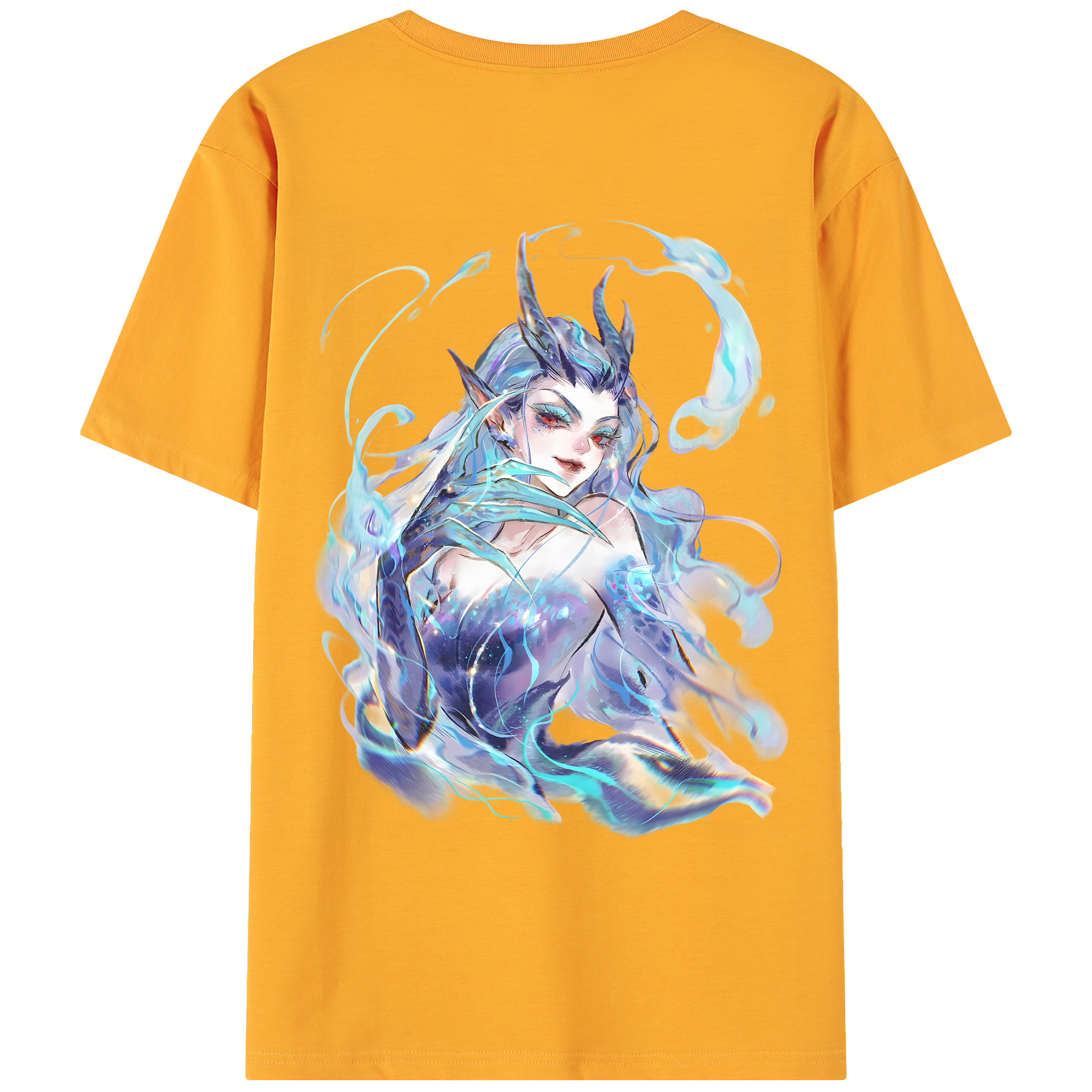 （画像用） Ne Zha 2 ナタ 魔童の大暴れ 綿100％ メンズ半袖Tシャツ（バックプリント） 通気性