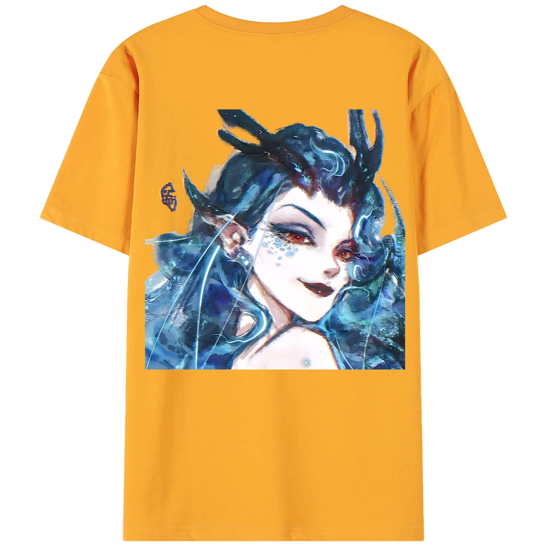（画像用） Ne Zha 2 ナタ 魔童の大暴れ 綿100％ メンズ半袖Tシャツ（バックプリント） 通気性