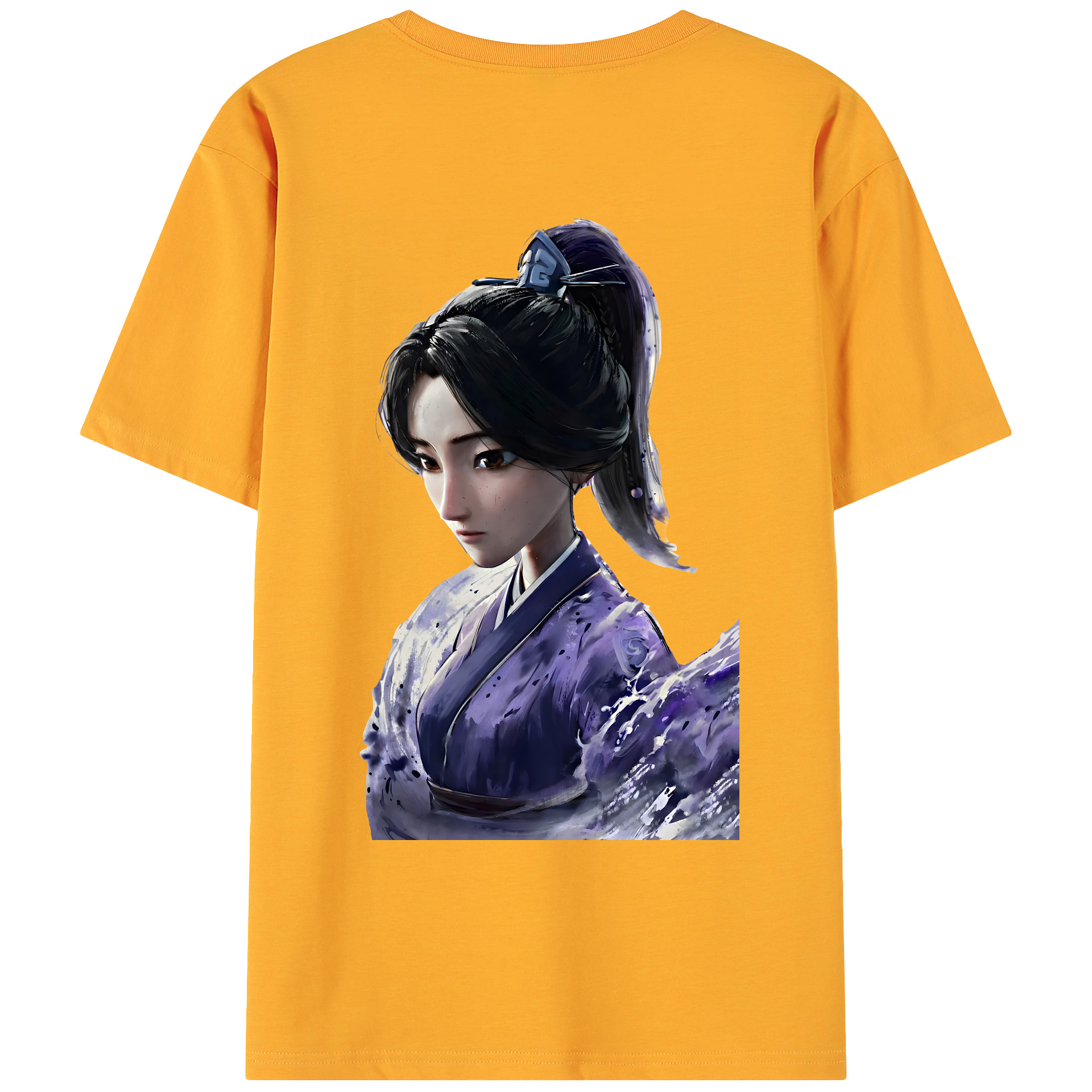 （画像用） Ne Zha 2 ナタ 魔童の大暴れ 綿100％ メンズ半袖Tシャツ（バックプリント） 通気性