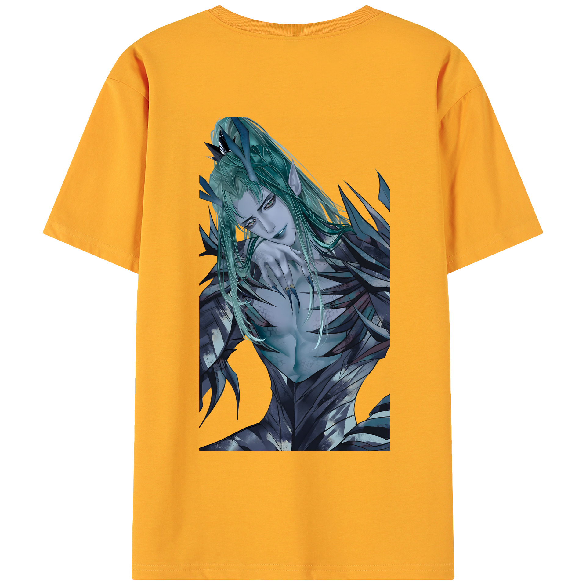 （画像用） Ne Zha 2 ナタ 魔童の大暴れ 綿100％ メンズ半袖Tシャツ（バックプリント） 通気性