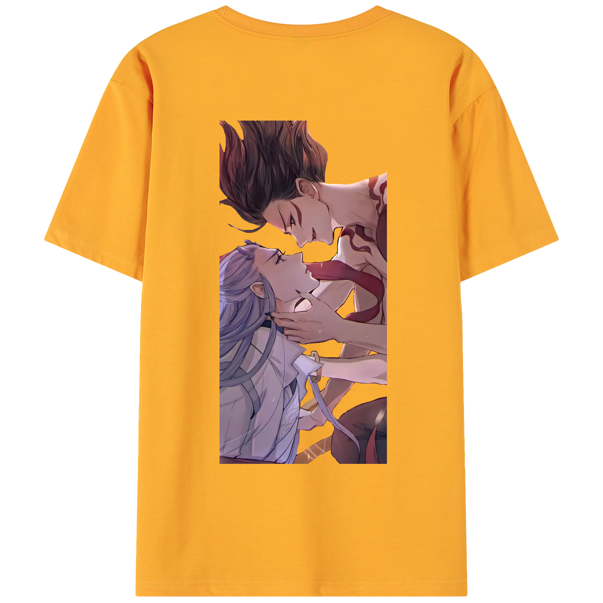 （画像用） Ne Zha 2 ナタ 魔童の大暴れ 綿100％ メンズ半袖Tシャツ（バックプリント） 通気性