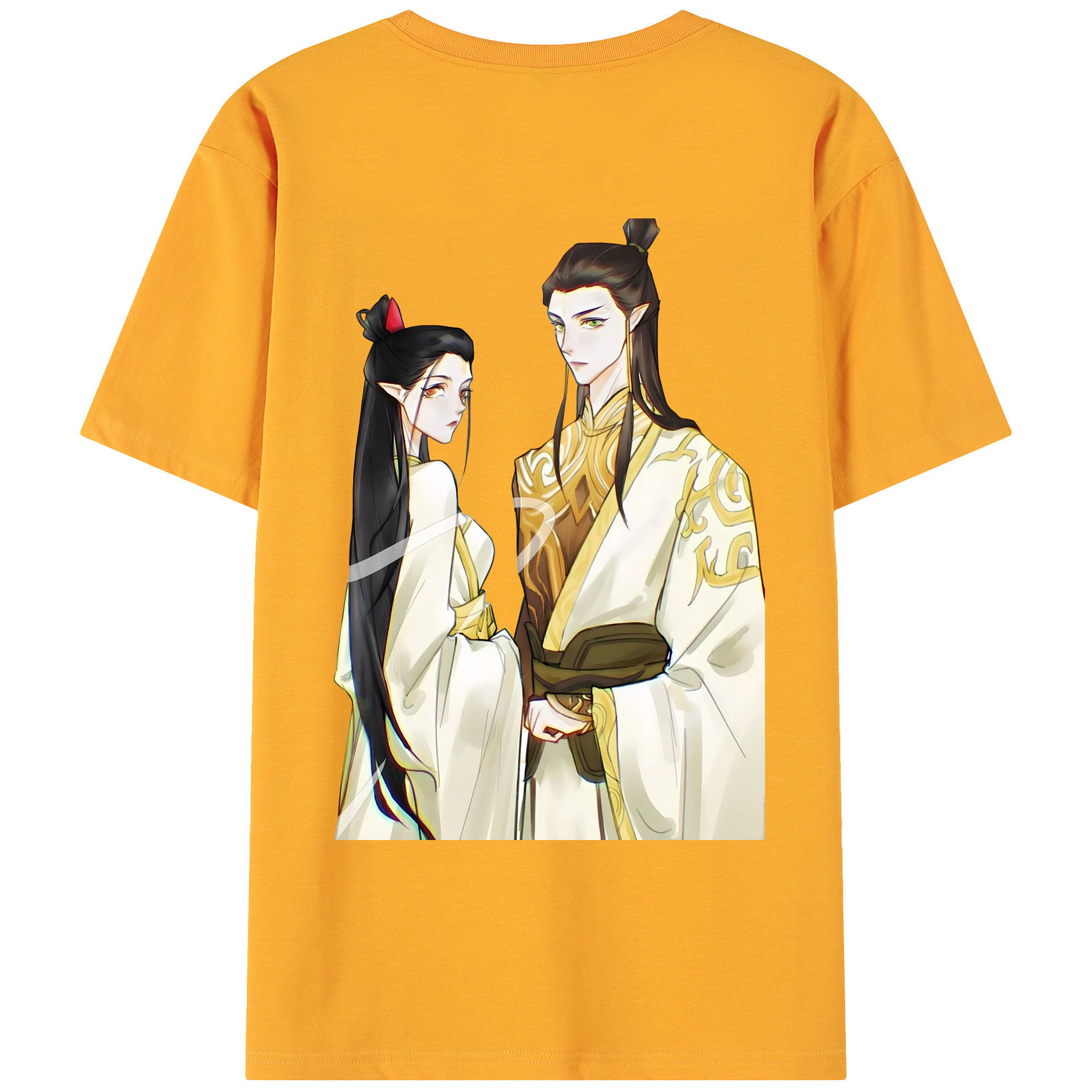 （画像用） Ne Zha 2 ナタ 魔童の大暴れ 綿100％ メンズ半袖Tシャツ（バックプリント） 通気性