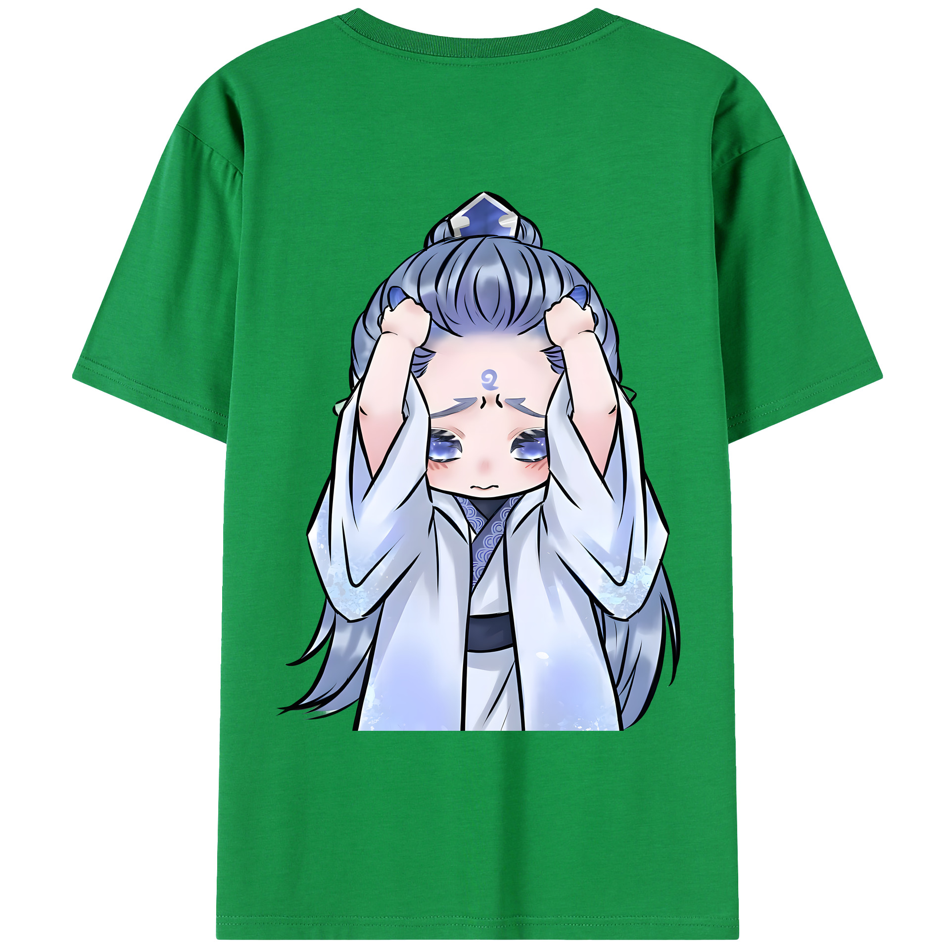 （画像用） Ne Zha 2 ナタ 魔童の大暴れ 綿100％ メンズ半袖Tシャツ（バックプリント） 通気性