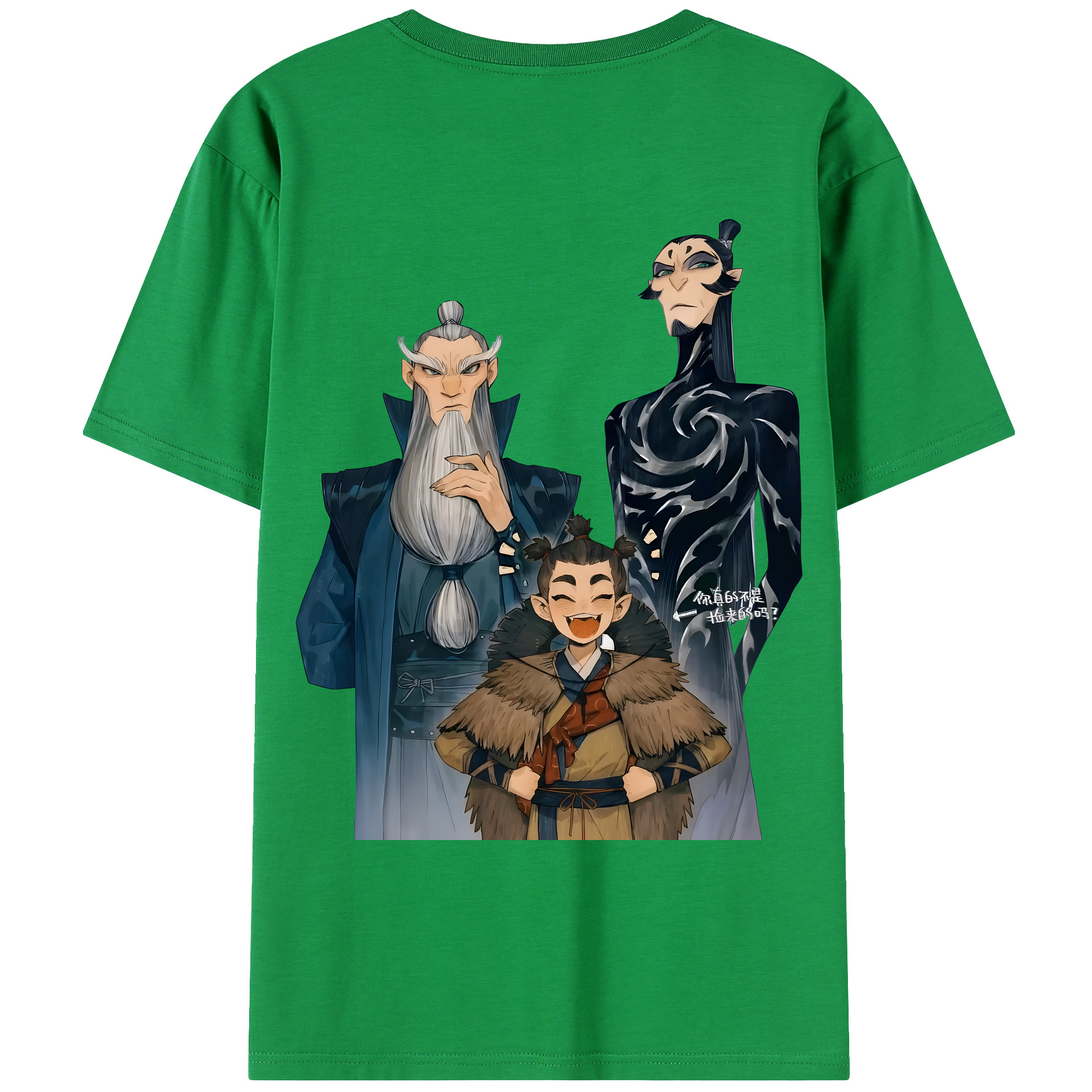 （画像用） Ne Zha 2 ナタ 魔童の大暴れ 綿100％ メンズ半袖Tシャツ（バックプリント） 通気性