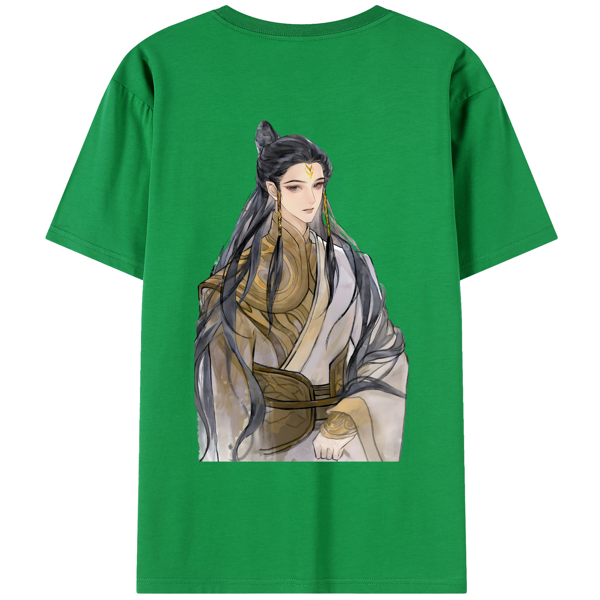 （画像用） Ne Zha 2 ナタ 魔童の大暴れ 綿100％ メンズ半袖Tシャツ（バックプリント） 通気性