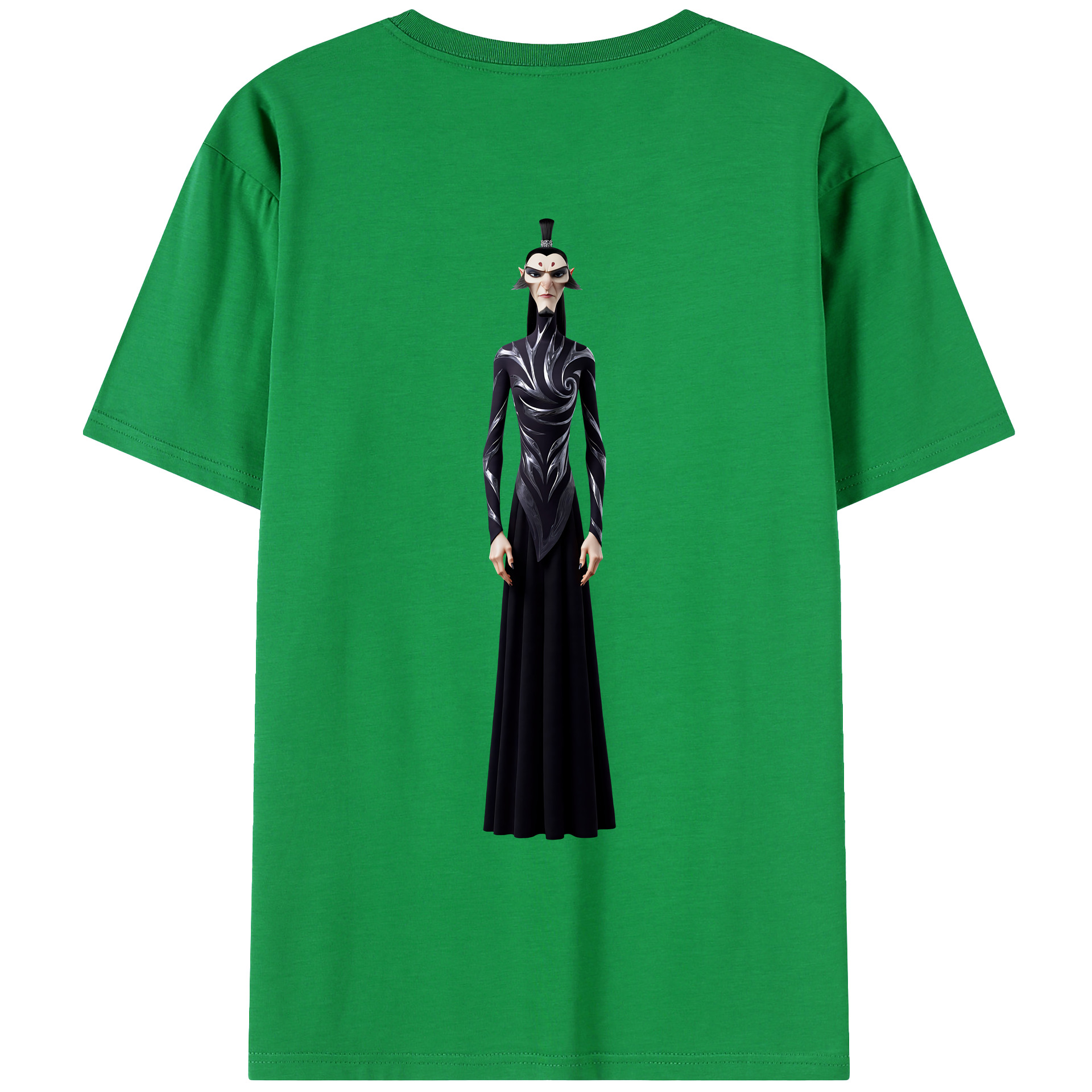 （画像用） Ne Zha 2 ナタ 魔童の大暴れ 綿100％ メンズ半袖Tシャツ（バックプリント） 通気性