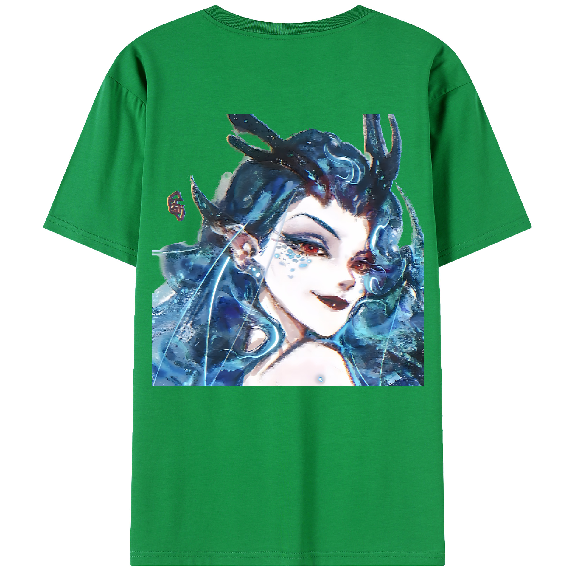 （画像用） Ne Zha 2 ナタ 魔童の大暴れ 綿100％ メンズ半袖Tシャツ（バックプリント） 通気性