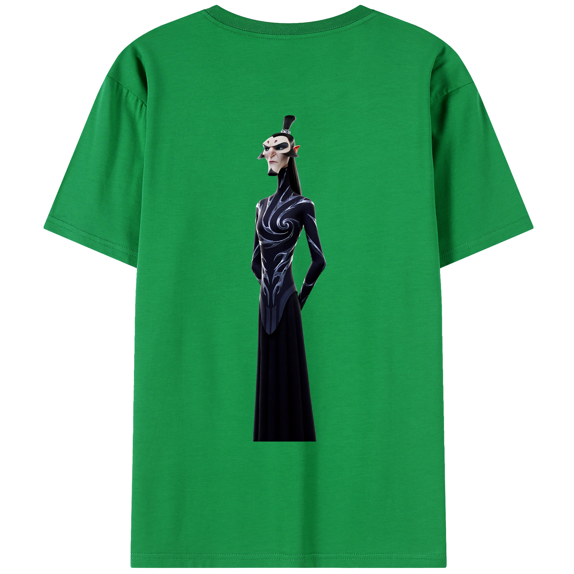 （画像用） Ne Zha 2 ナタ 魔童の大暴れ 綿100％ メンズ半袖Tシャツ（バックプリント） 通気性