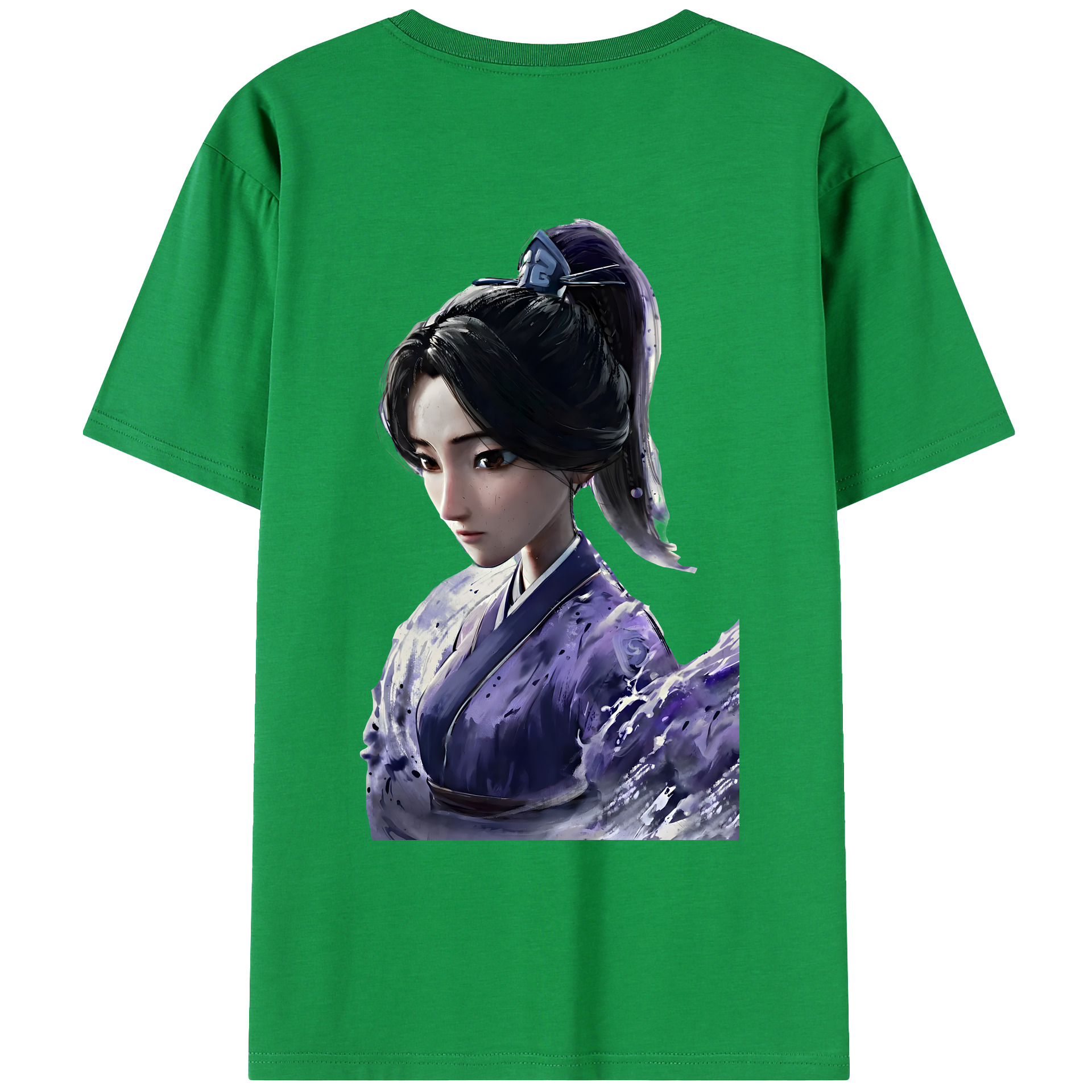 （画像用） Ne Zha 2 ナタ 魔童の大暴れ 綿100％ メンズ半袖Tシャツ（バックプリント） 通気性