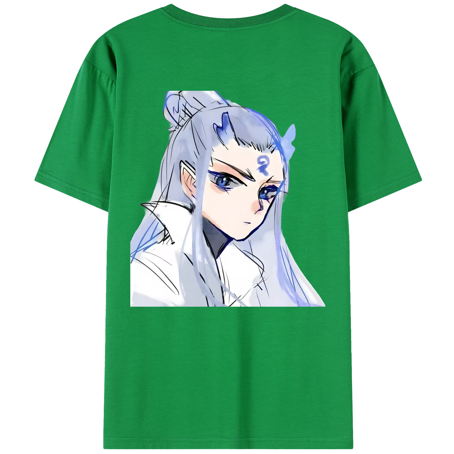 （画像用） Ne Zha 2 ナタ 魔童の大暴れ 綿100％ メンズ半袖Tシャツ（バックプリント） 通気性