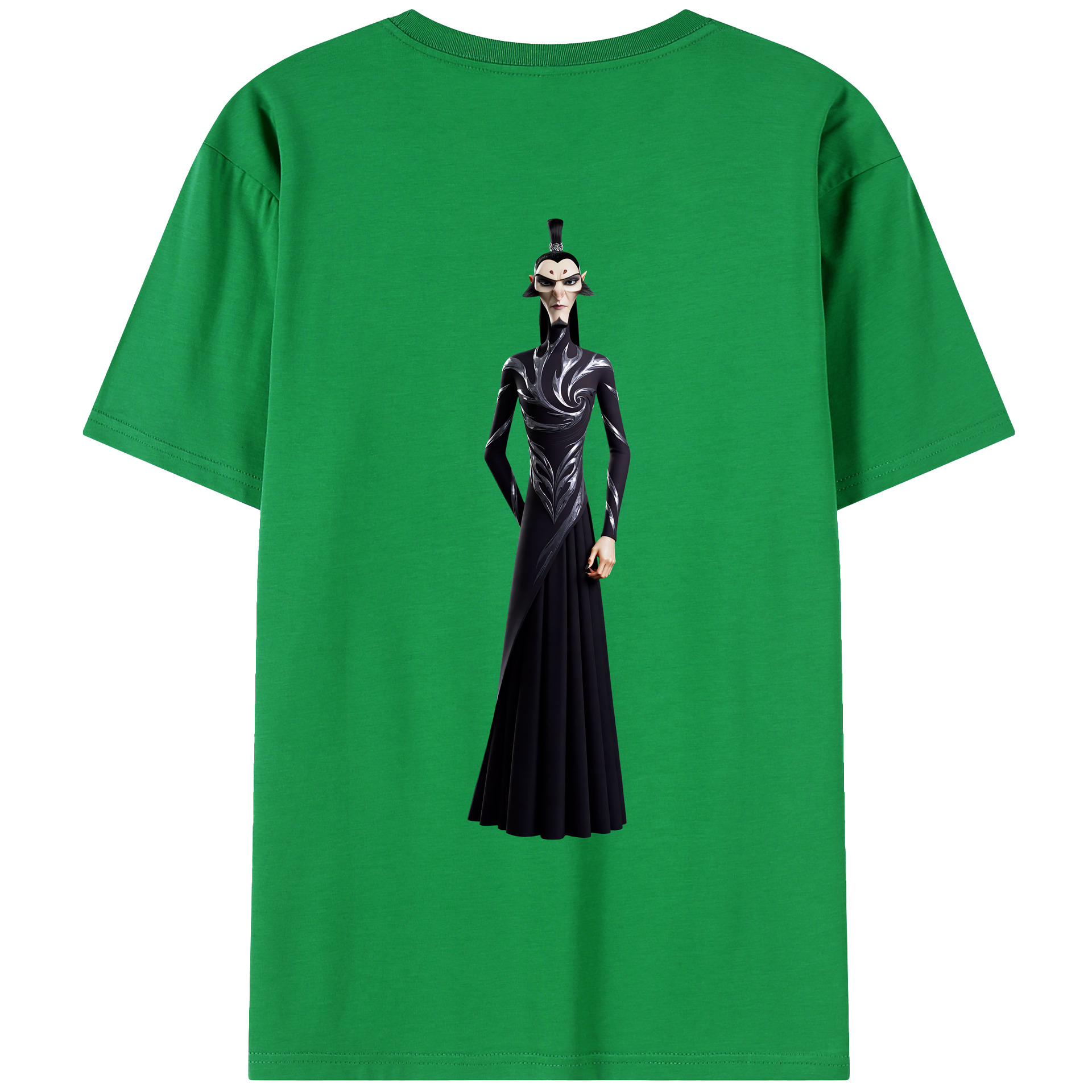 （画像用） Ne Zha 2 ナタ 魔童の大暴れ 綿100％ メンズ半袖Tシャツ（バックプリント） 通気性