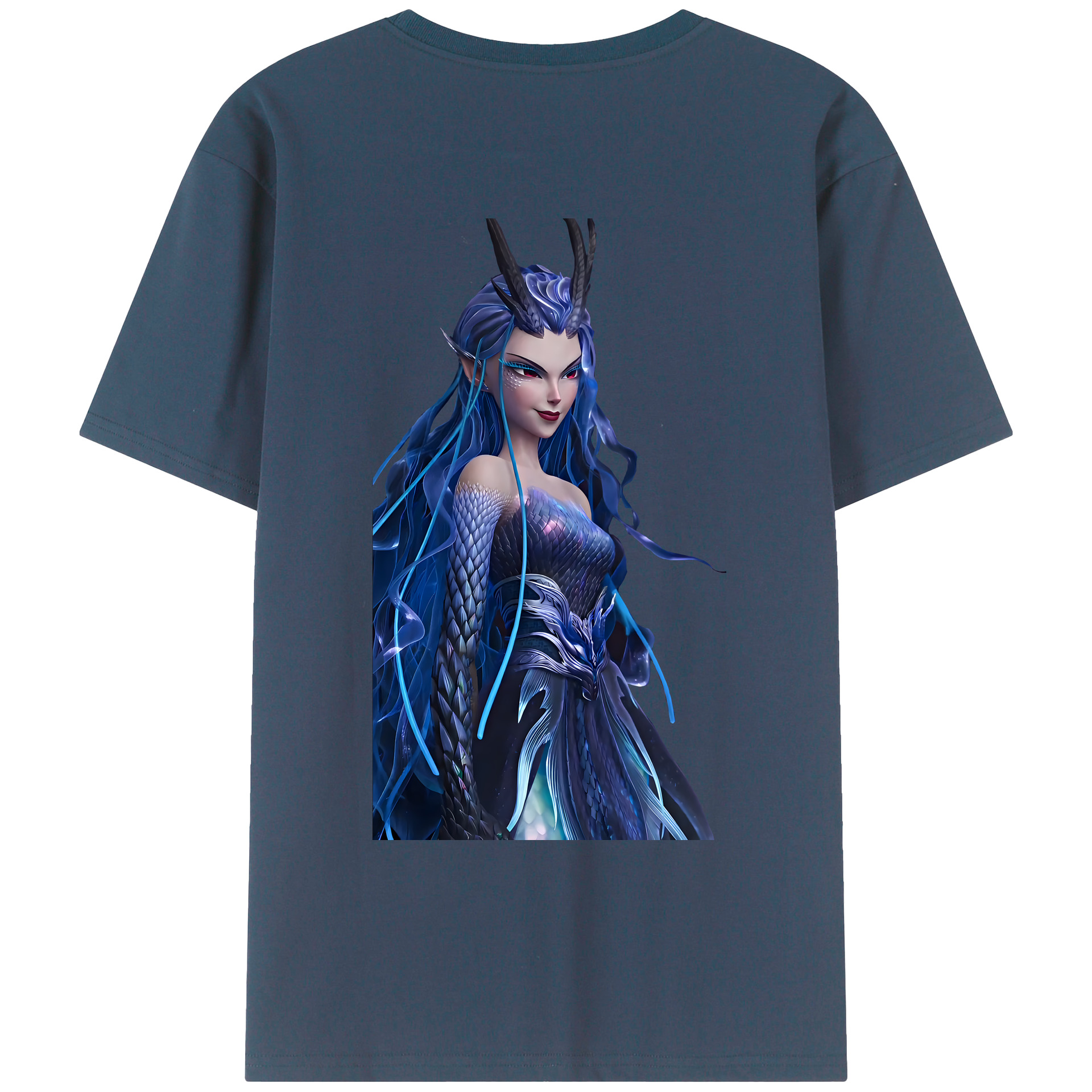 （画像用） Ne Zha 2 ナタ 魔童の大暴れ 綿100％ メンズ半袖Tシャツ（バックプリント） 通気性