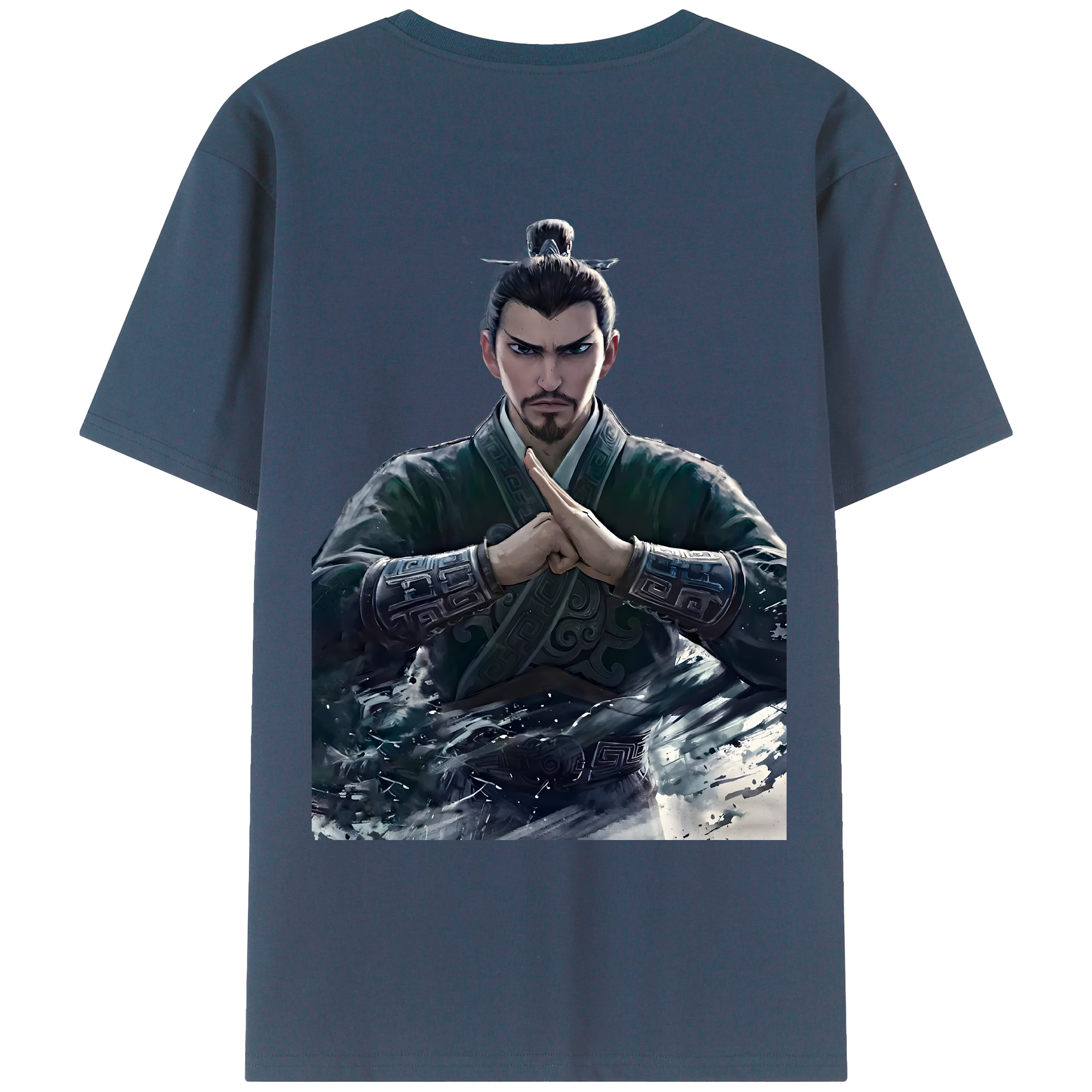 （画像用） Ne Zha 2 ナタ 魔童の大暴れ 綿100％ メンズ半袖Tシャツ（バックプリント） 通気性
