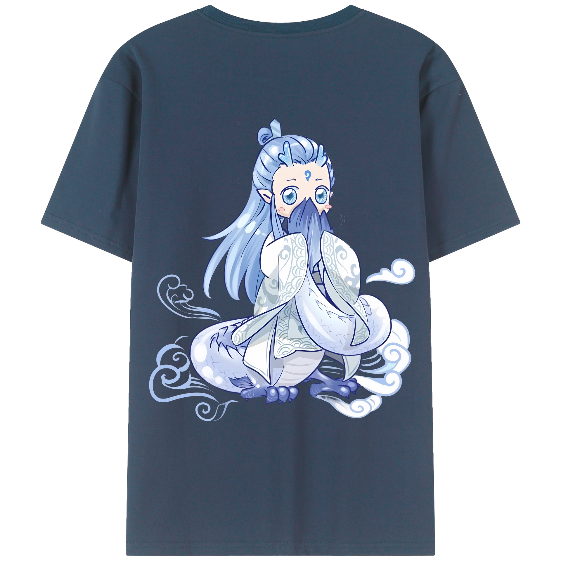 （画像用） Ne Zha 2 ナタ 魔童の大暴れ 綿100％ メンズ半袖Tシャツ（バックプリント） 通気性