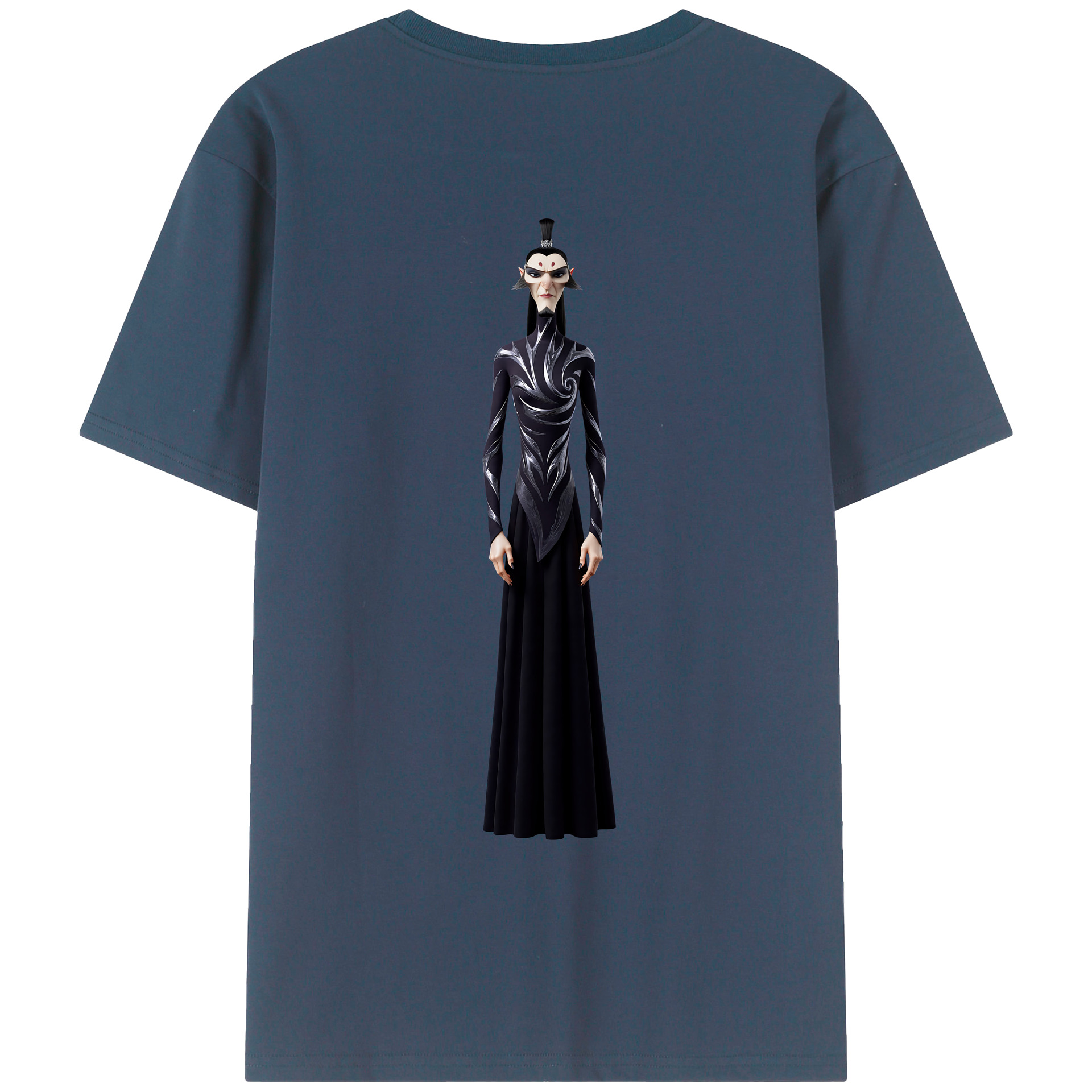 （画像用） Ne Zha 2 ナタ 魔童の大暴れ 綿100％ メンズ半袖Tシャツ（バックプリント） 通気性