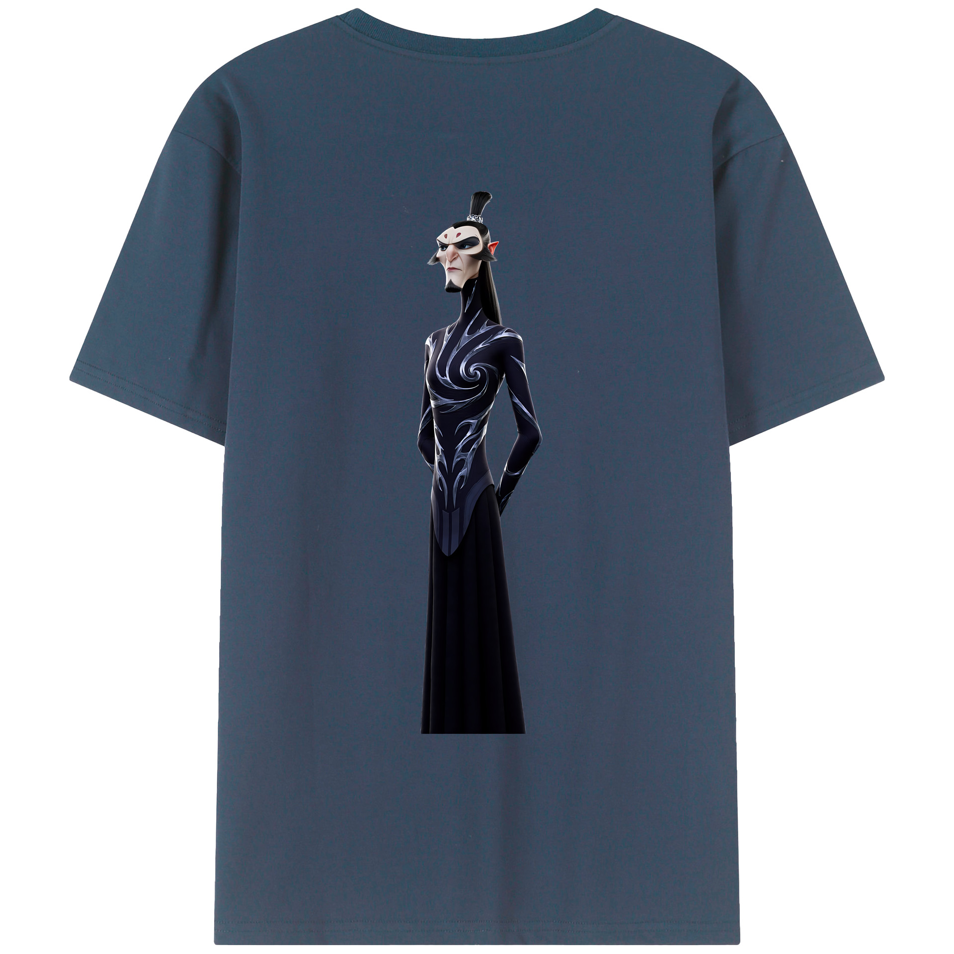 （画像用） Ne Zha 2 ナタ 魔童の大暴れ 綿100％ メンズ半袖Tシャツ（バックプリント） 通気性