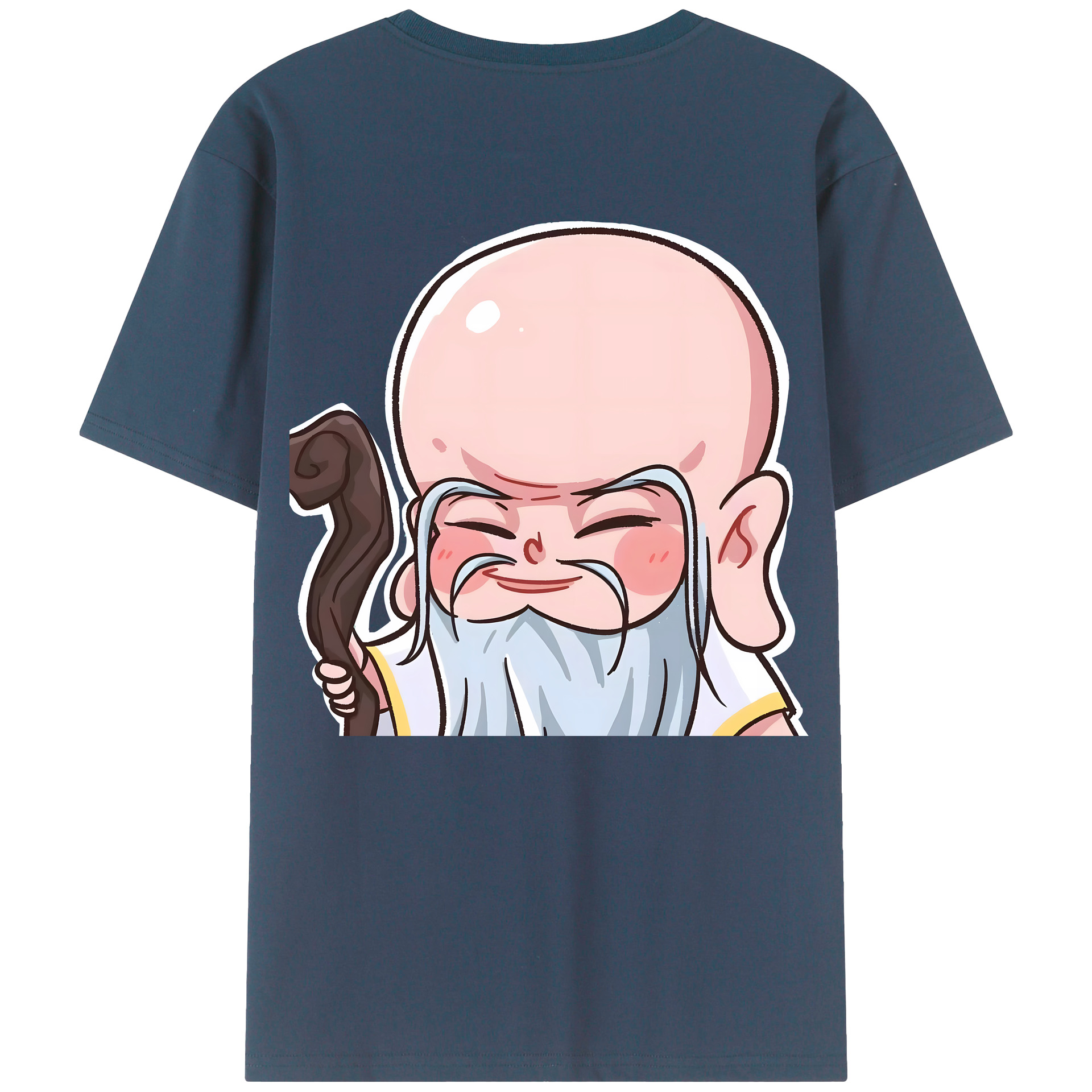 （画像用） Ne Zha 2 ナタ 魔童の大暴れ 綿100％ メンズ半袖Tシャツ（バックプリント） 通気性