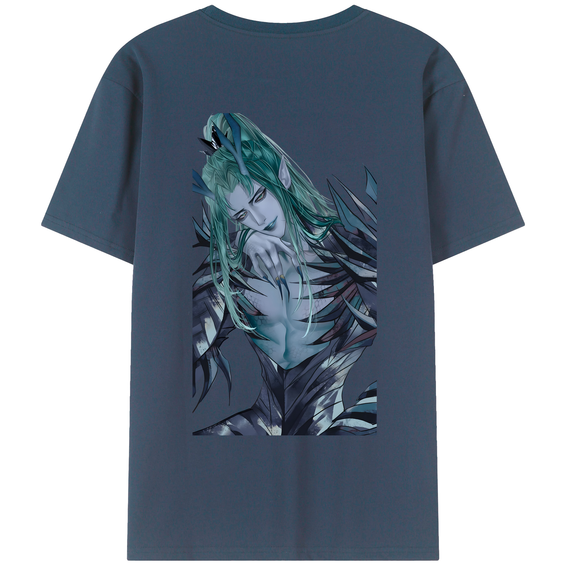 （画像用） Ne Zha 2 ナタ 魔童の大暴れ 綿100％ メンズ半袖Tシャツ（バックプリント） 通気性