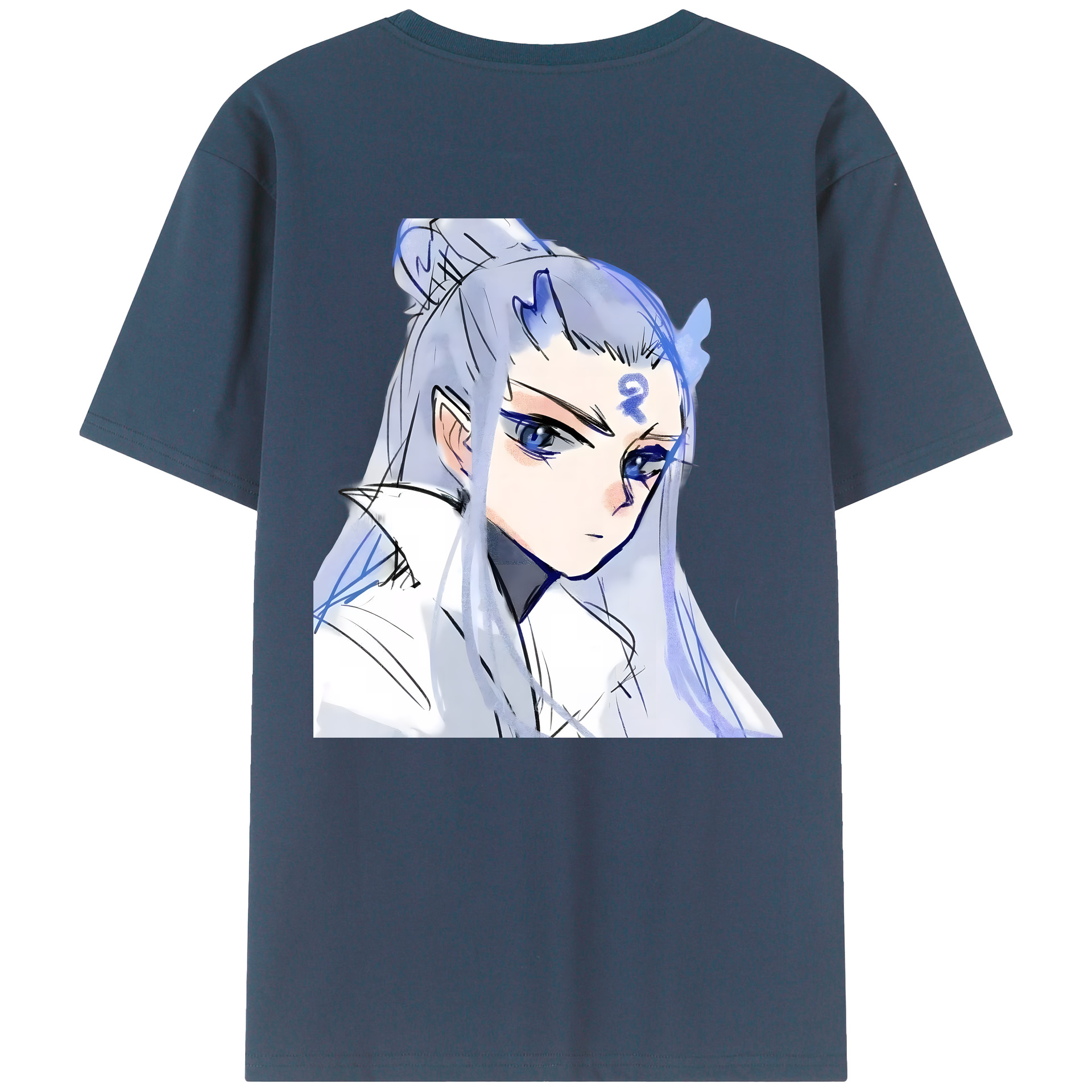 （画像用） Ne Zha 2 ナタ 魔童の大暴れ 綿100％ メンズ半袖Tシャツ（バックプリント） 通気性