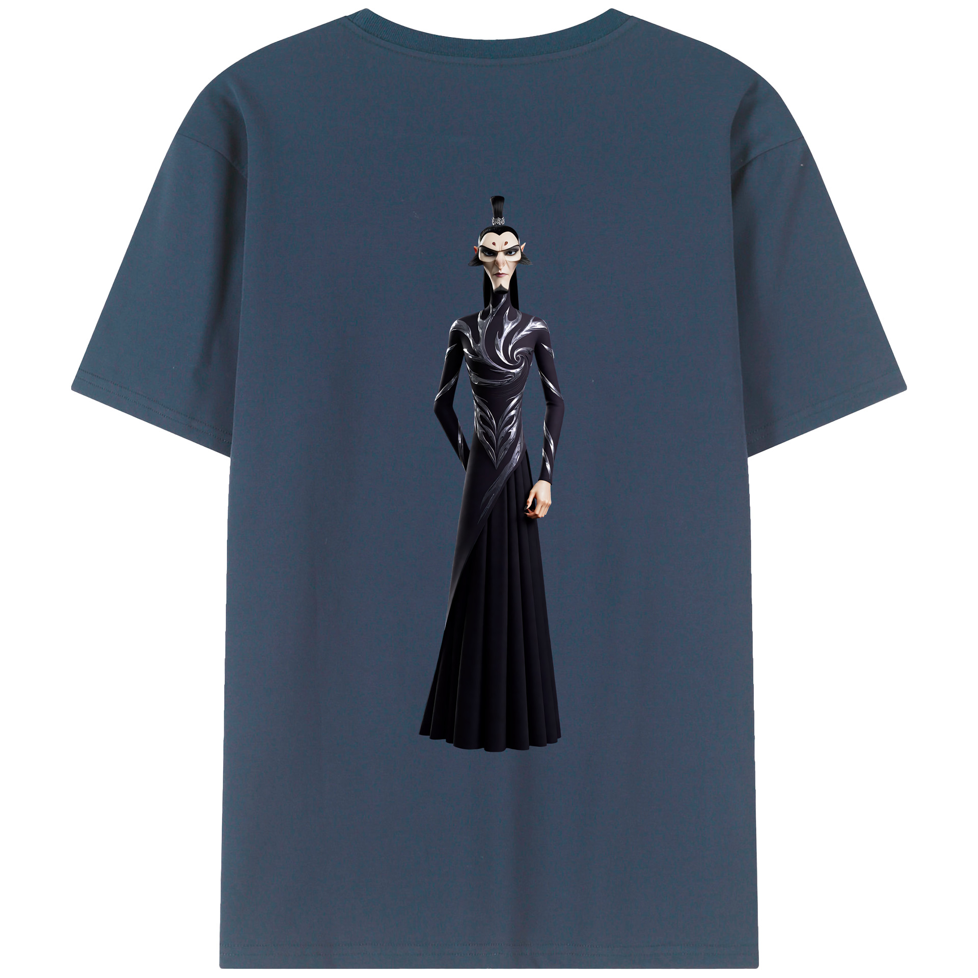 （画像用） Ne Zha 2 ナタ 魔童の大暴れ 綿100％ メンズ半袖Tシャツ（バックプリント） 通気性