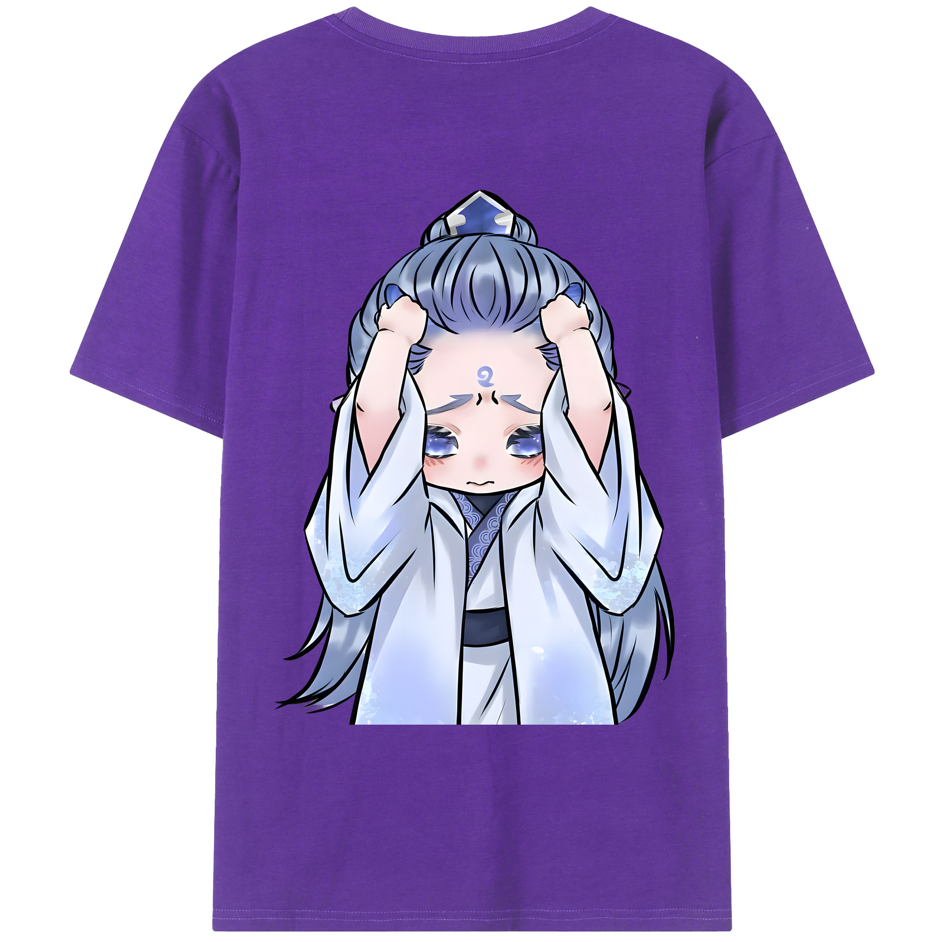 （画像用） Ne Zha 2 ナタ 魔童の大暴れ 綿100％ メンズ半袖Tシャツ（バックプリント） 通気性