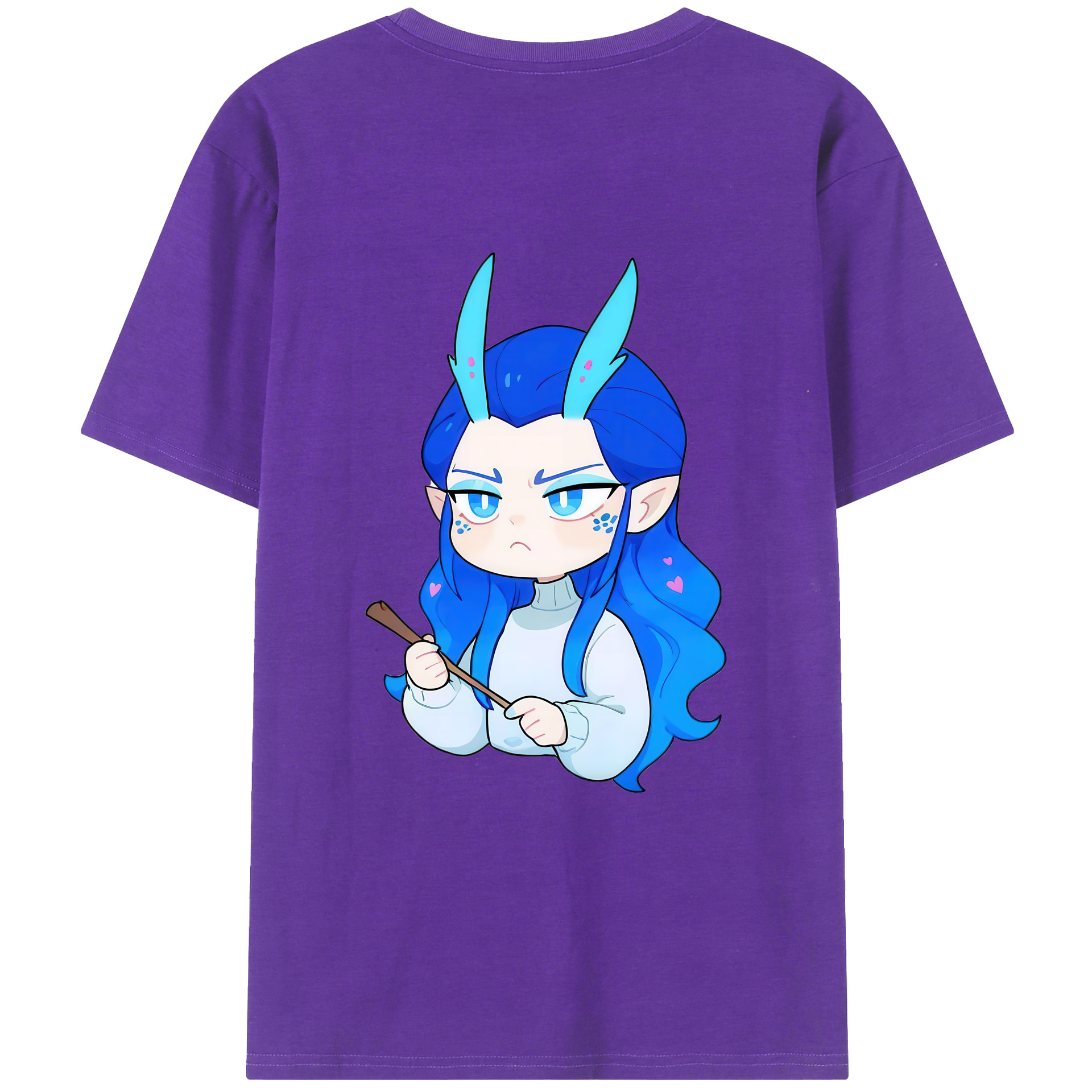 （画像用） Ne Zha 2 ナタ 魔童の大暴れ 綿100％ メンズ半袖Tシャツ（バックプリント） 通気性