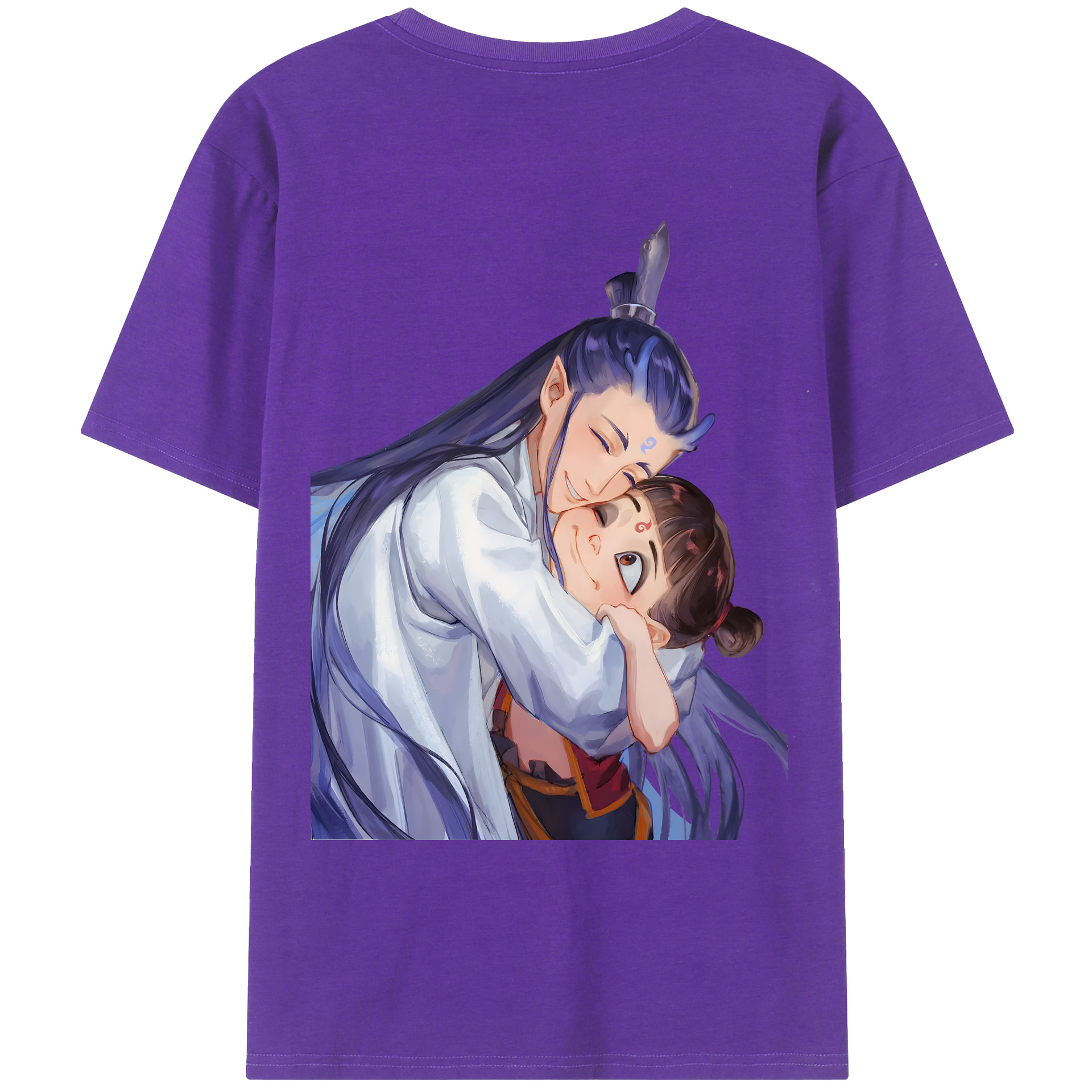 （画像用） Ne Zha 2 ナタ 魔童の大暴れ 綿100％ メンズ半袖Tシャツ（バックプリント） 通気性