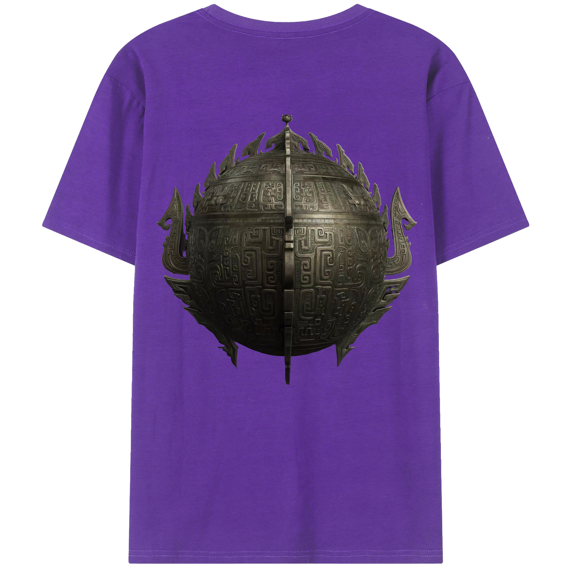 （画像用） Ne Zha 2 ナタ 魔童の大暴れ 綿100％ メンズ半袖Tシャツ（バックプリント） 通気性