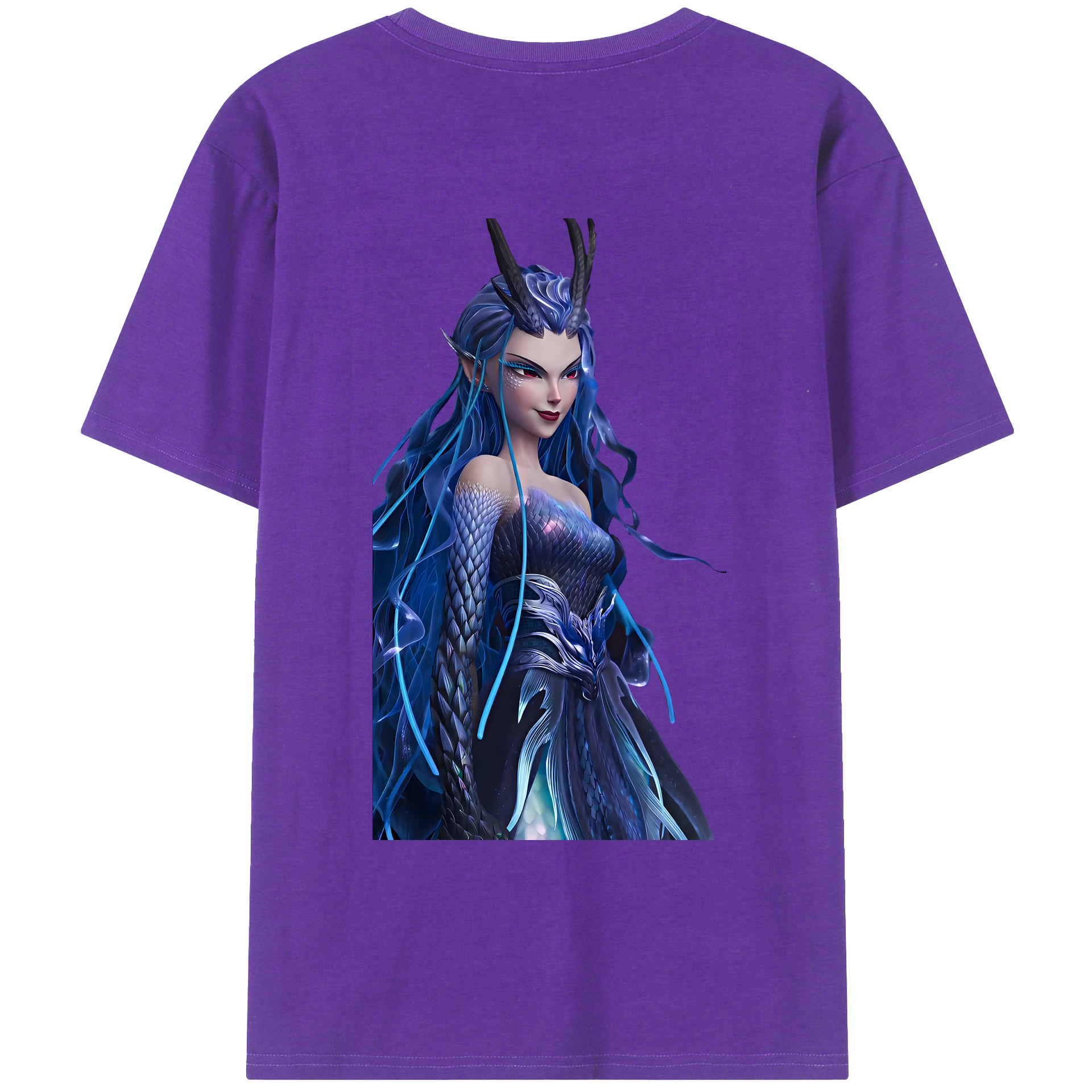 （画像用） Ne Zha 2 ナタ 魔童の大暴れ 綿100％ メンズ半袖Tシャツ（バックプリント） 通気性