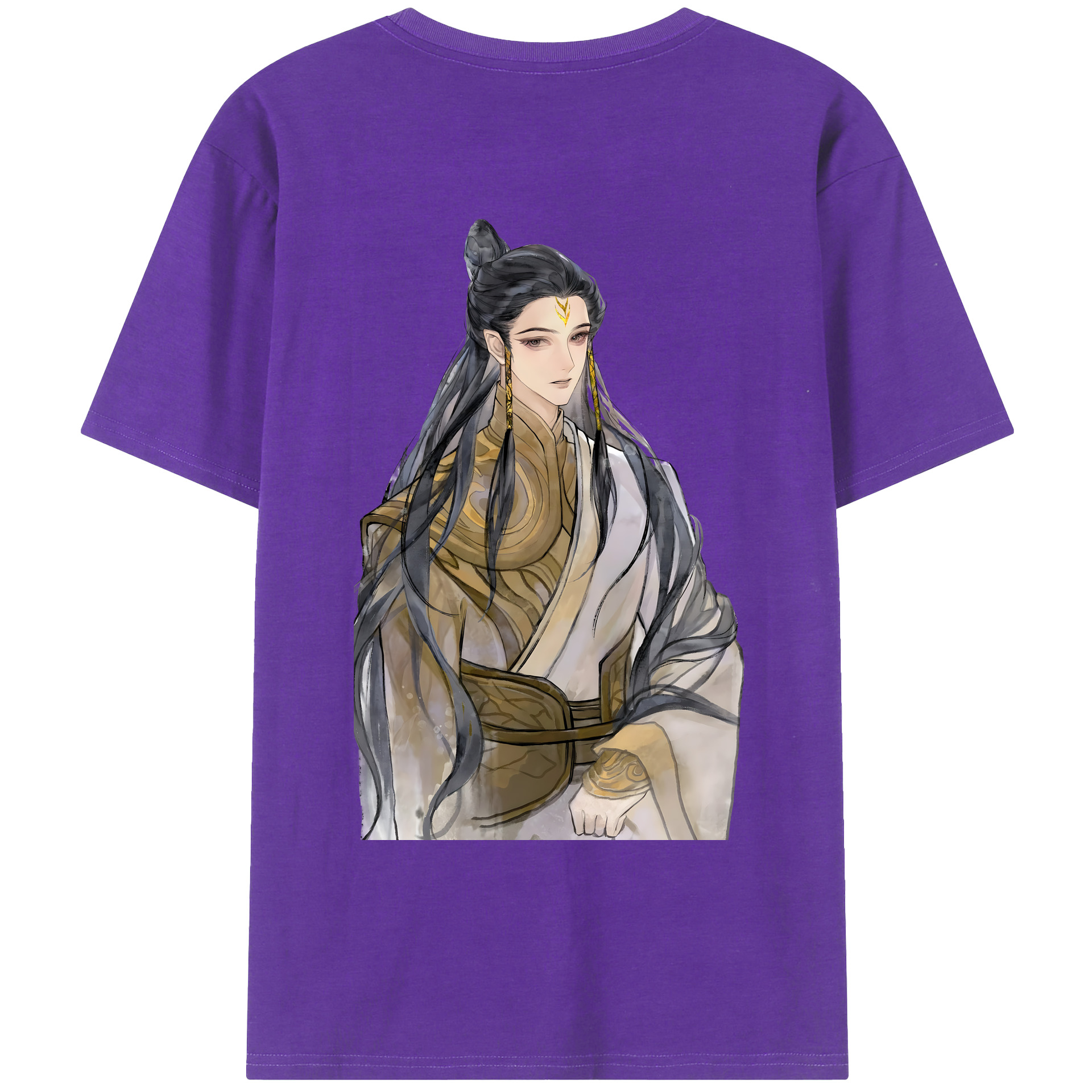 （画像用） Ne Zha 2 ナタ 魔童の大暴れ 綿100％ メンズ半袖Tシャツ（バックプリント） 通気性