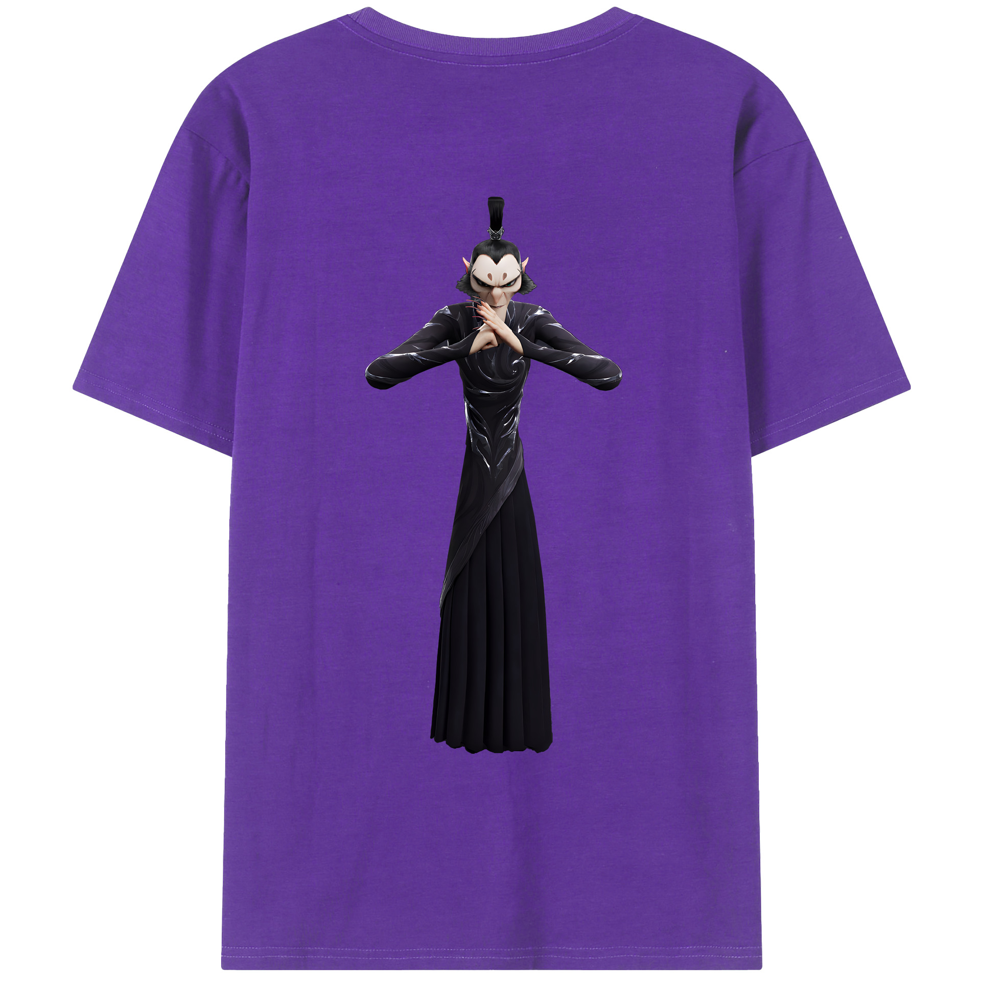 （画像用） Ne Zha 2 ナタ 魔童の大暴れ 綿100％ メンズ半袖Tシャツ（バックプリント） 通気性