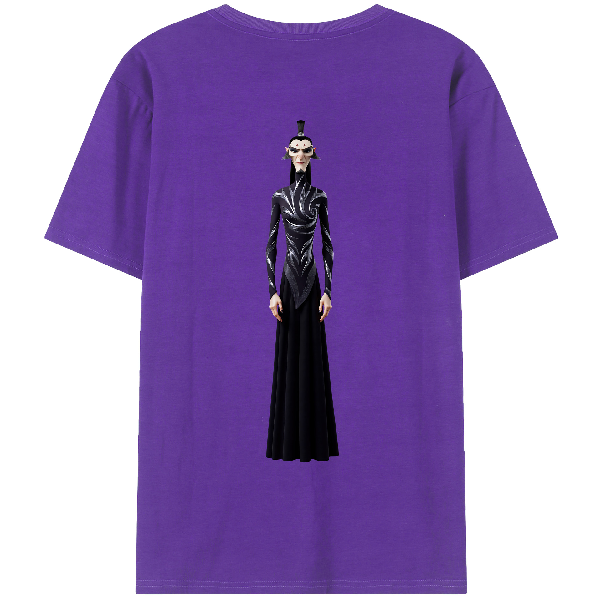 （画像用） Ne Zha 2 ナタ 魔童の大暴れ 綿100％ メンズ半袖Tシャツ（バックプリント） 通気性