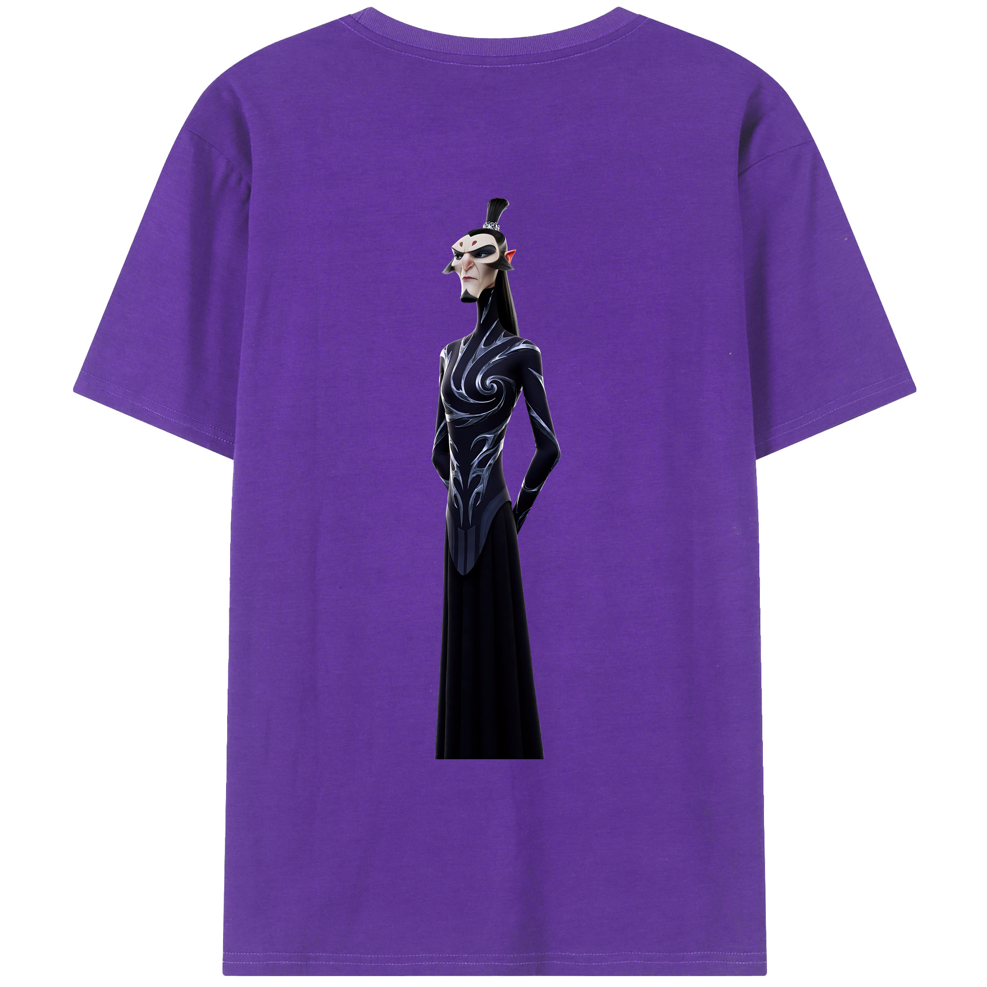 （画像用） Ne Zha 2 ナタ 魔童の大暴れ 綿100％ メンズ半袖Tシャツ（バックプリント） 通気性