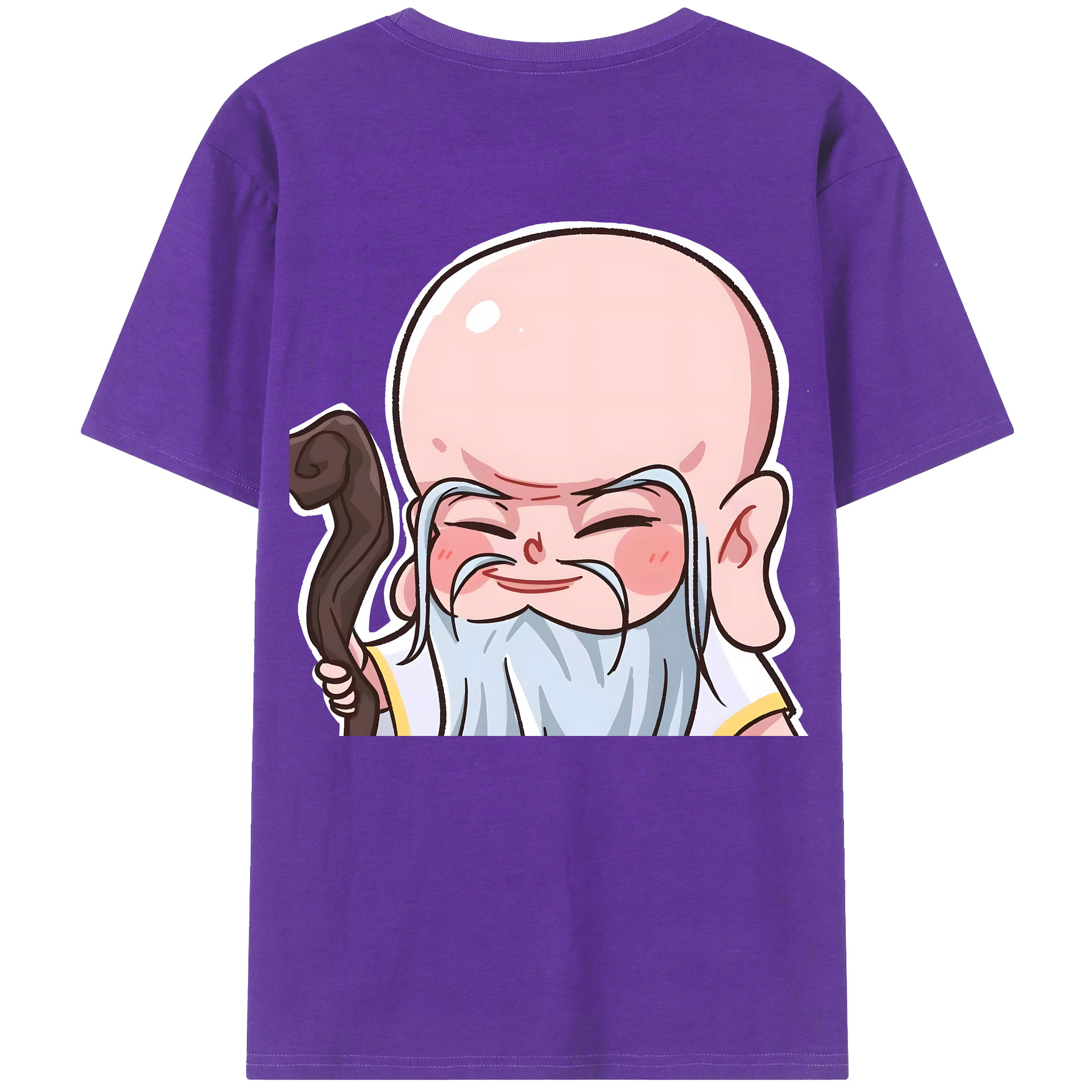 （画像用） Ne Zha 2 ナタ 魔童の大暴れ 綿100％ メンズ半袖Tシャツ（バックプリント） 通気性