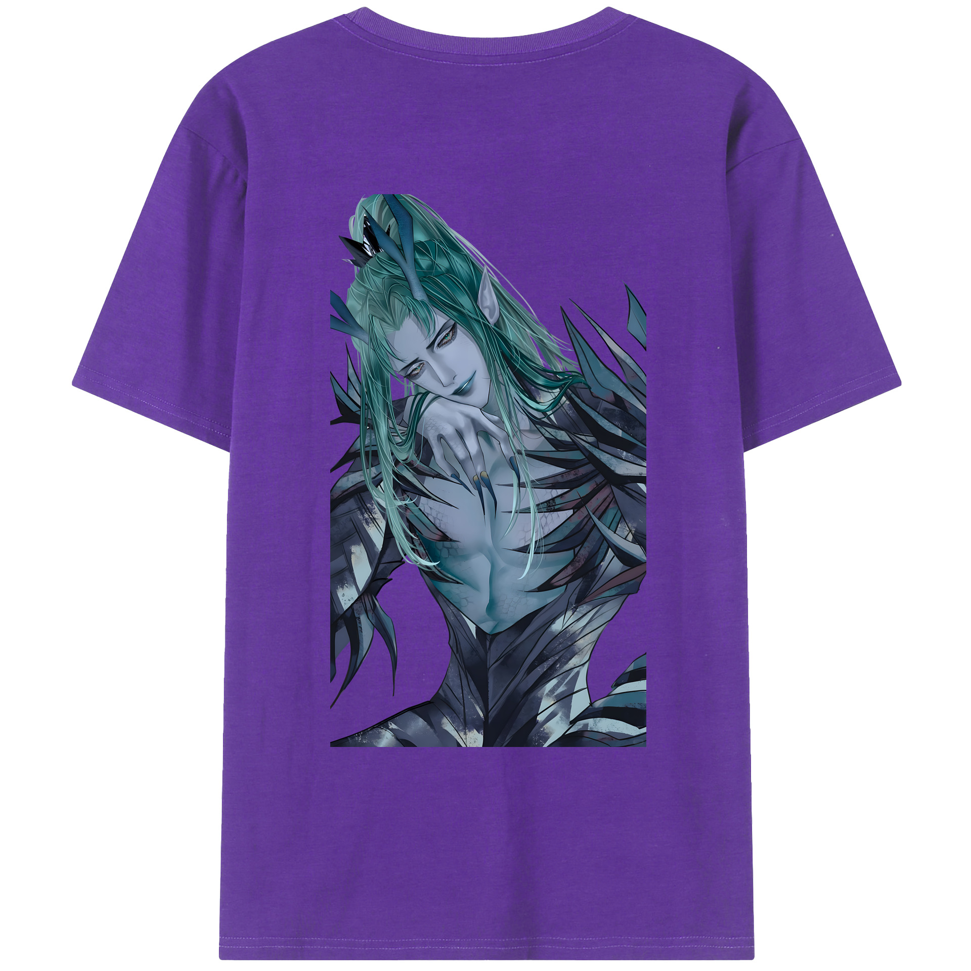 （画像用） Ne Zha 2 ナタ 魔童の大暴れ 綿100％ メンズ半袖Tシャツ（バックプリント） 通気性