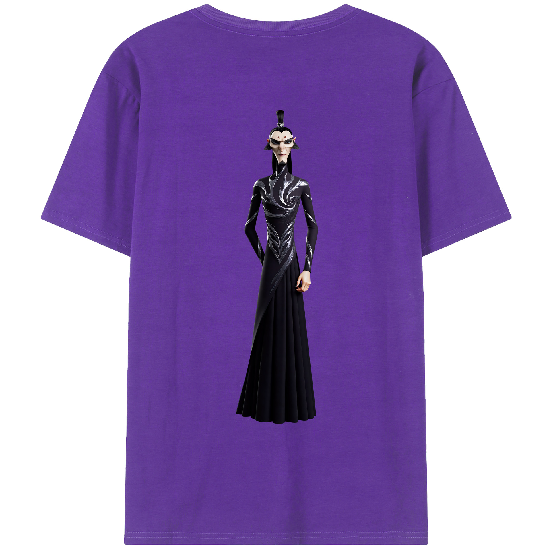 （画像用） Ne Zha 2 ナタ 魔童の大暴れ 綿100％ メンズ半袖Tシャツ（バックプリント） 通気性