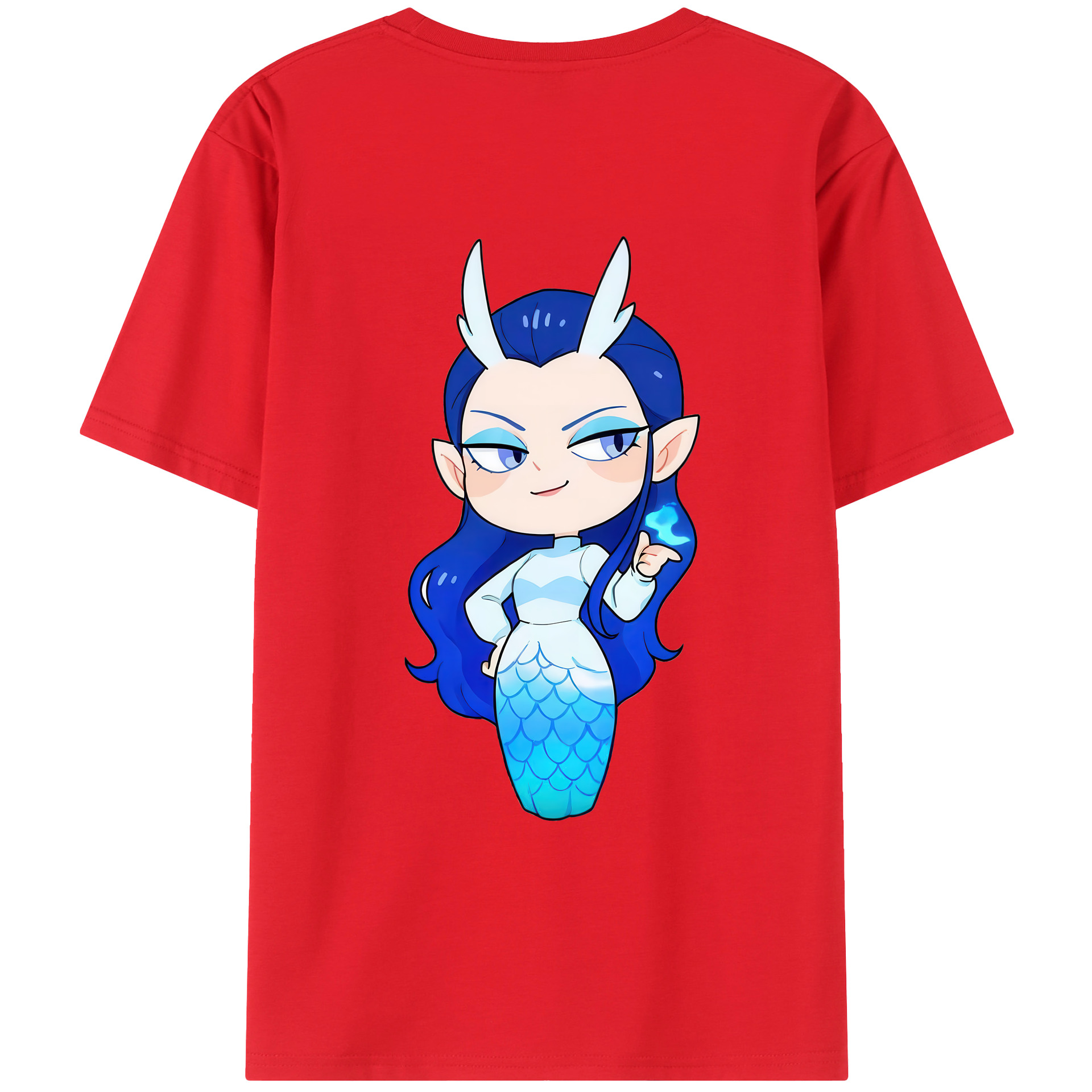 （画像用） Ne Zha 2 ナタ 魔童の大暴れ 綿100％ メンズ半袖Tシャツ（バックプリント） 通気性