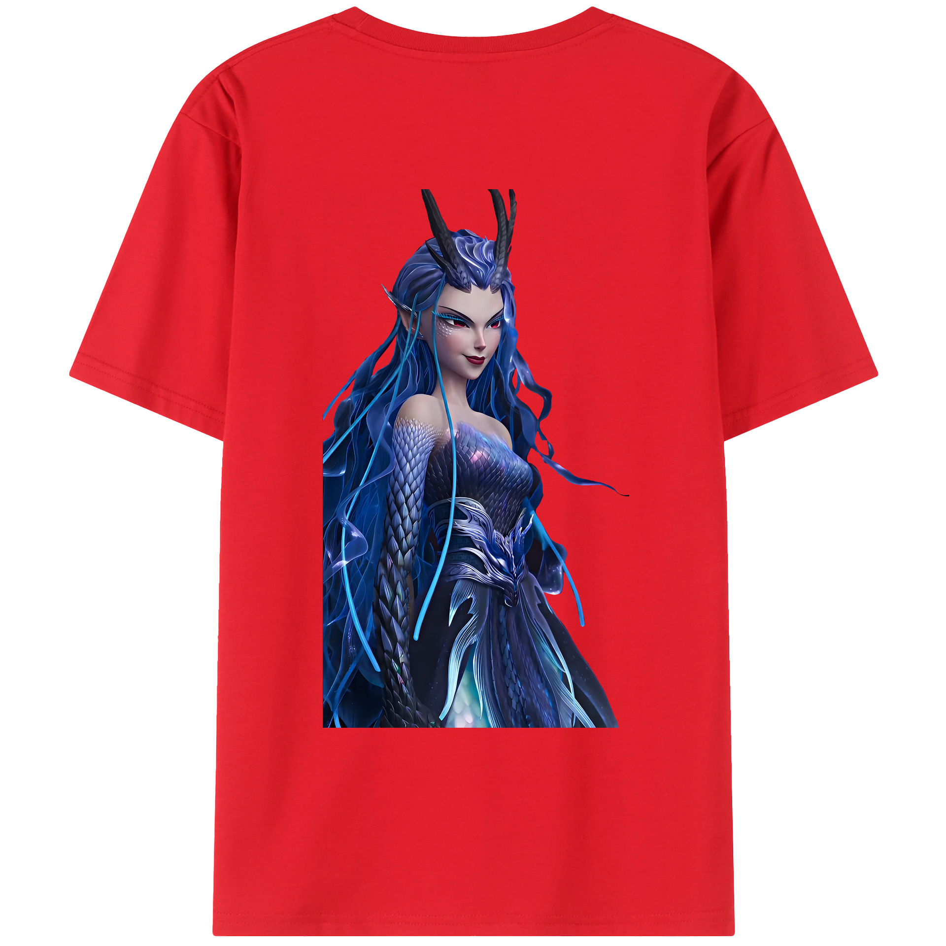 （画像用） Ne Zha 2 ナタ 魔童の大暴れ 綿100％ メンズ半袖Tシャツ（バックプリント） 通気性