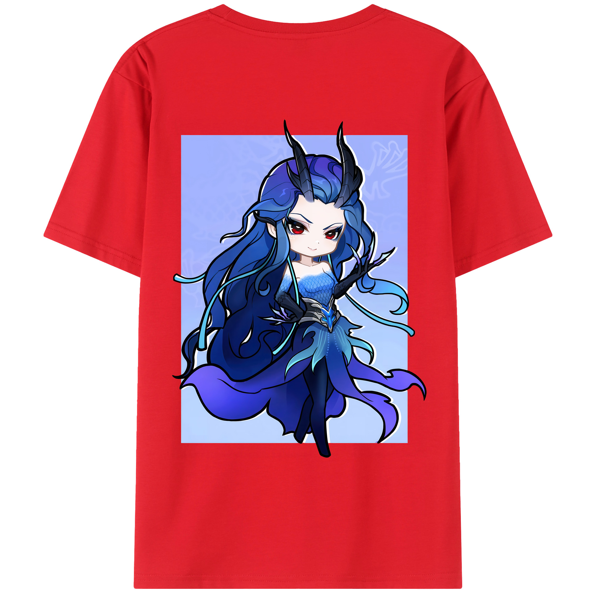 （画像用） Ne Zha 2 ナタ 魔童の大暴れ 綿100％ メンズ半袖Tシャツ（バックプリント） 通気性