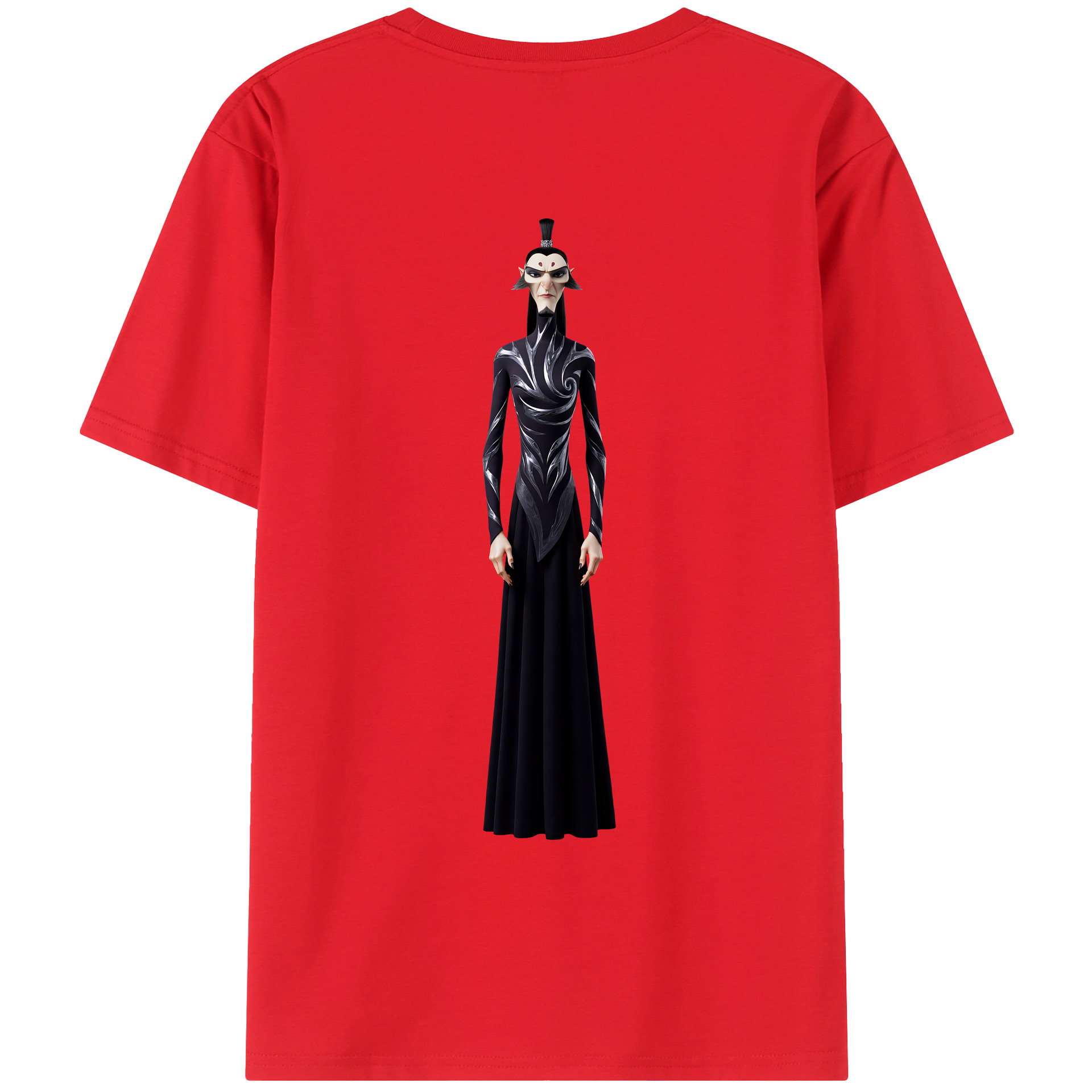 （画像用） Ne Zha 2 ナタ 魔童の大暴れ 綿100％ メンズ半袖Tシャツ（バックプリント） 通気性