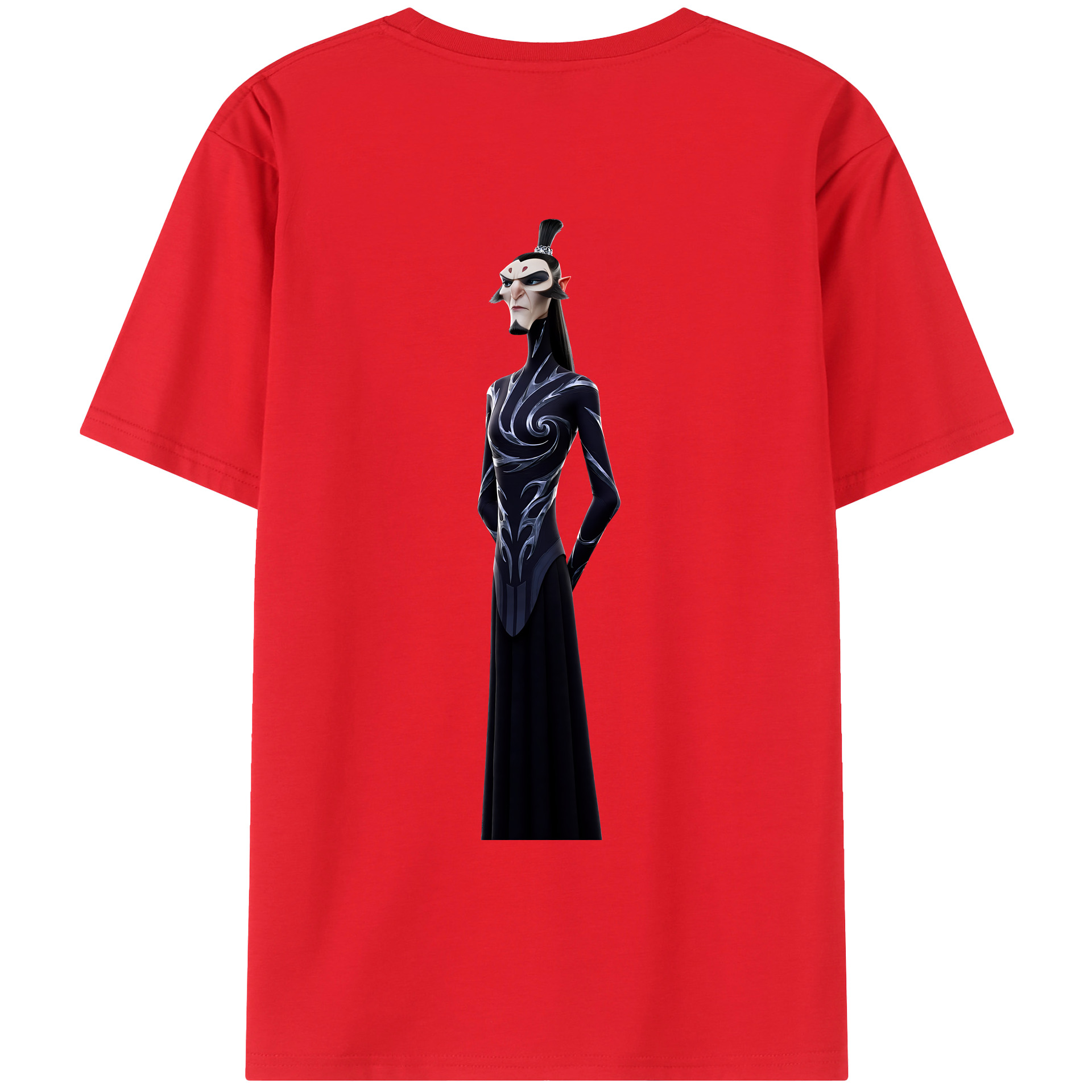 （画像用） Ne Zha 2 ナタ 魔童の大暴れ 綿100％ メンズ半袖Tシャツ（バックプリント） 通気性