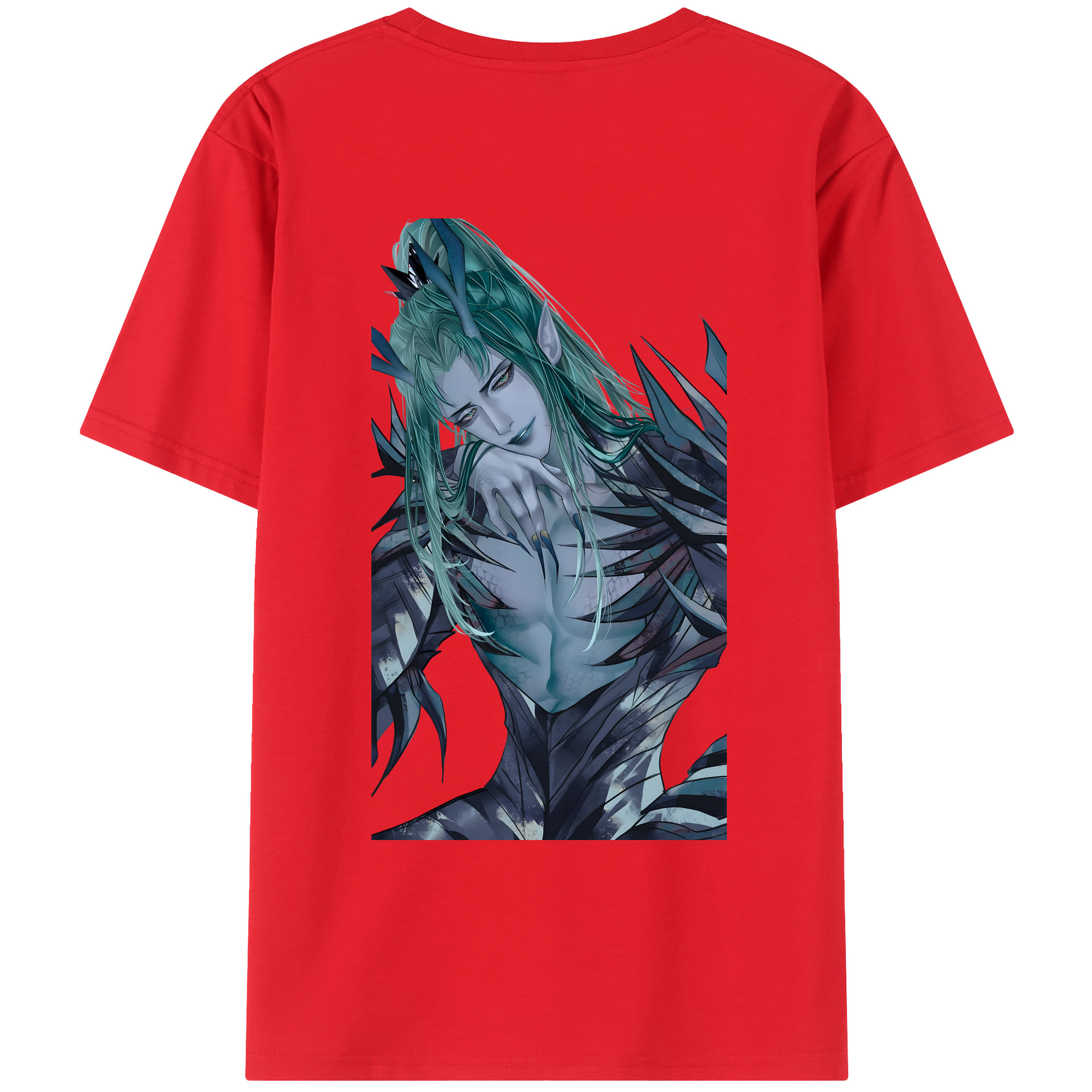 （画像用） Ne Zha 2 ナタ 魔童の大暴れ 綿100％ メンズ半袖Tシャツ（バックプリント） 通気性