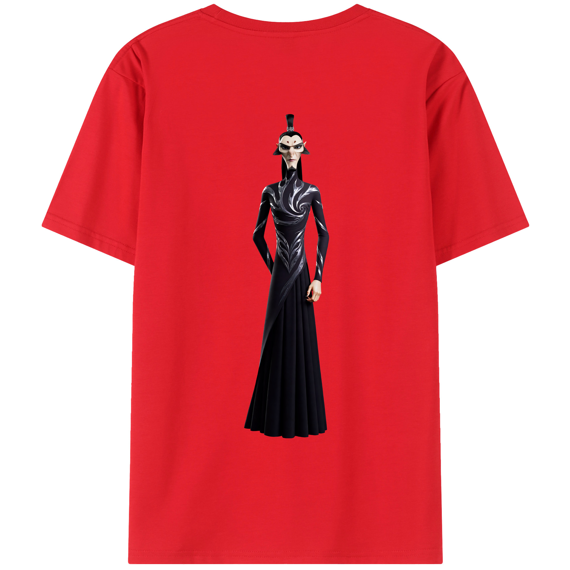 （画像用） Ne Zha 2 ナタ 魔童の大暴れ 綿100％ メンズ半袖Tシャツ（バックプリント） 通気性
