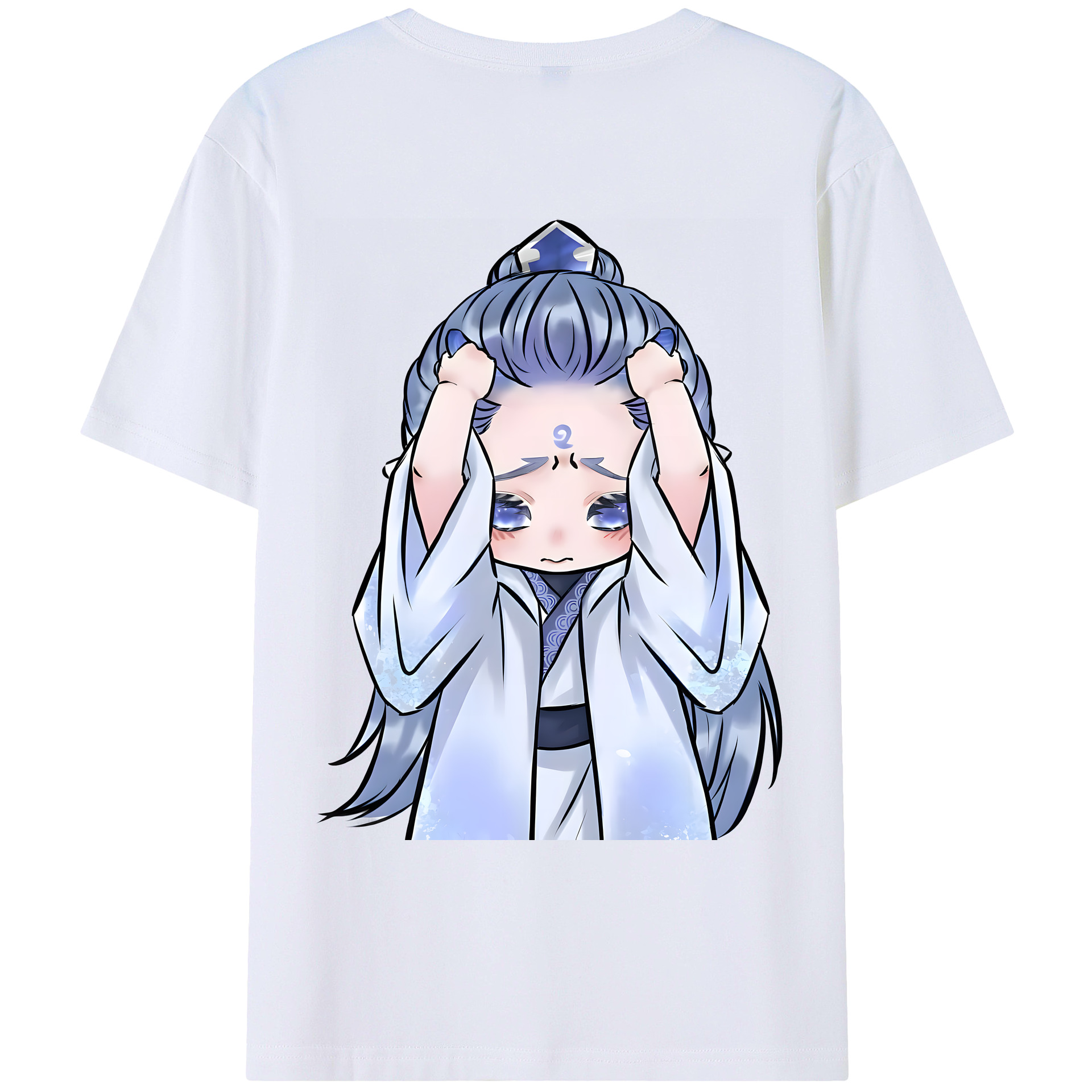 （画像用） Ne Zha 2 ナタ 魔童の大暴れ 綿100％ メンズ半袖Tシャツ（バックプリント） 通気性
